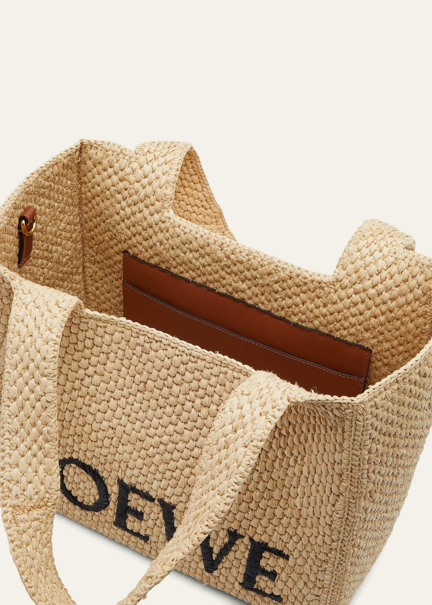 x Paula’s Ibiza Logo Medium Raffia Tote Bag - 4