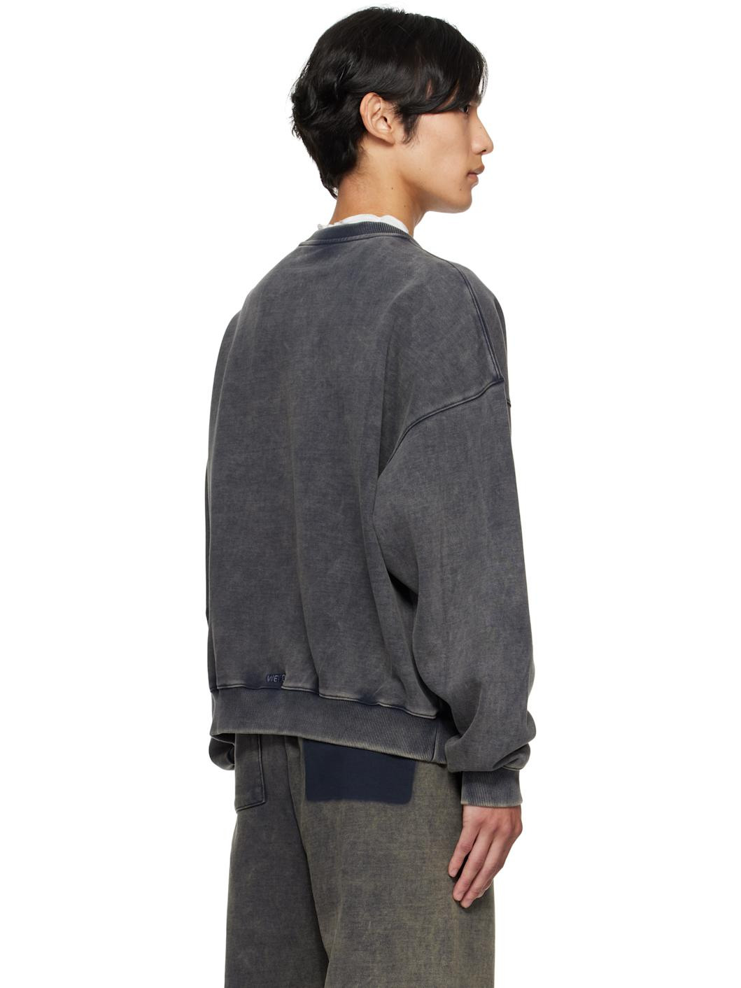 Navy Bleached Sweatshirt - 3