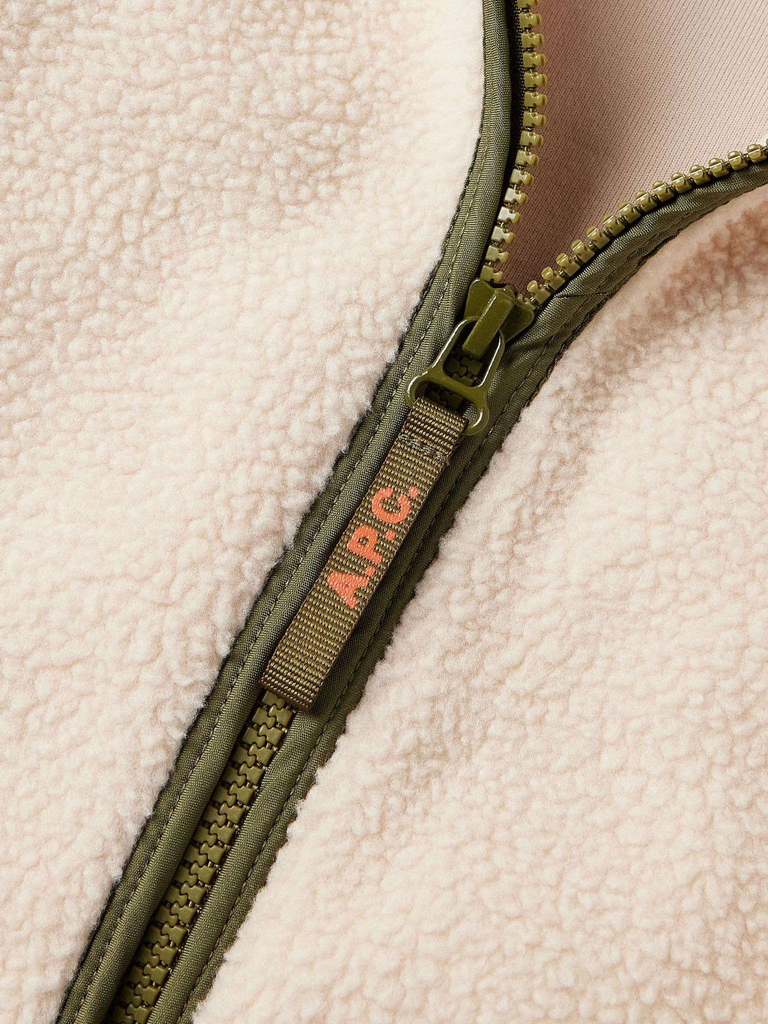 Marty Fleece and Shell Gilet Off-white - 4