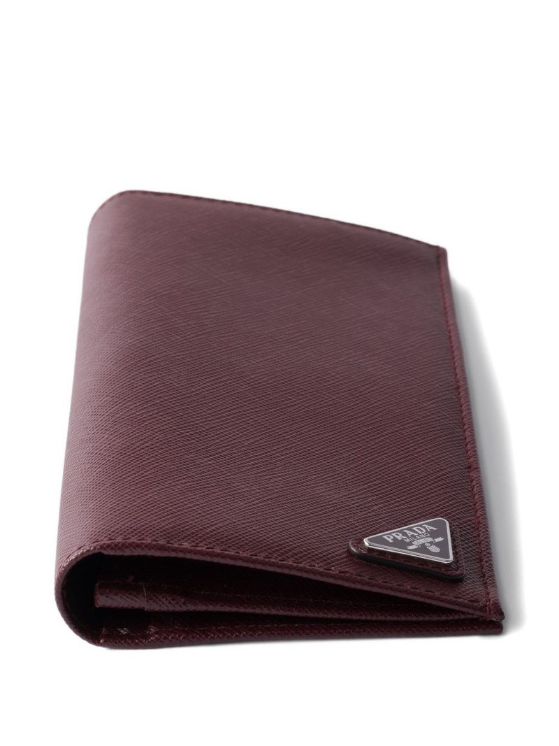 Prada logo leather wallet outlook