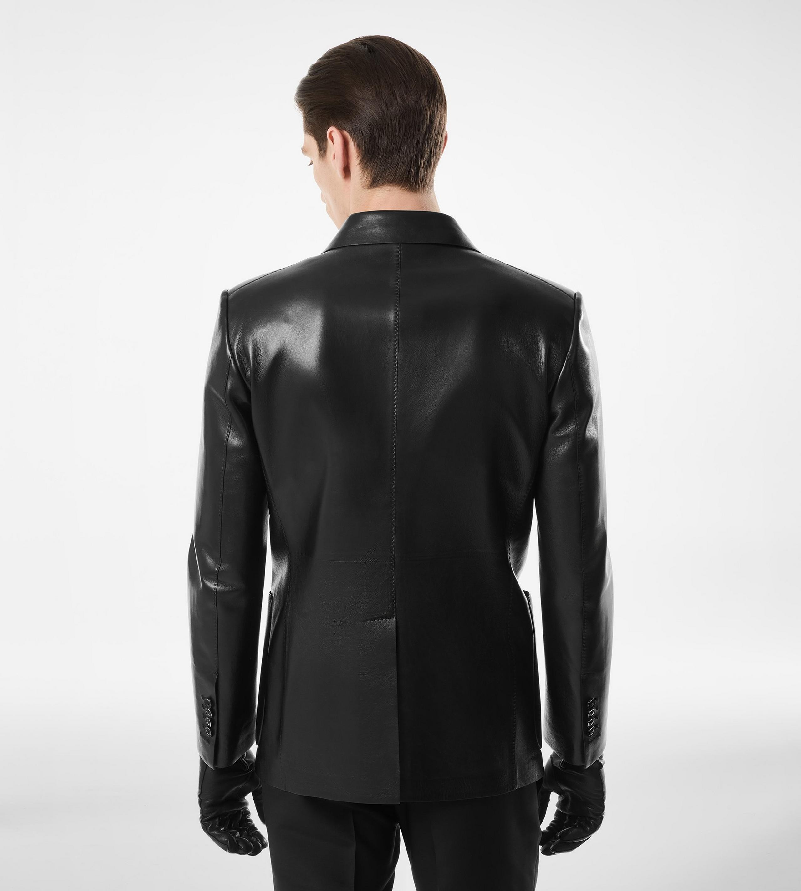 BUTTERY LEATHER BONDED BLAZER - 4