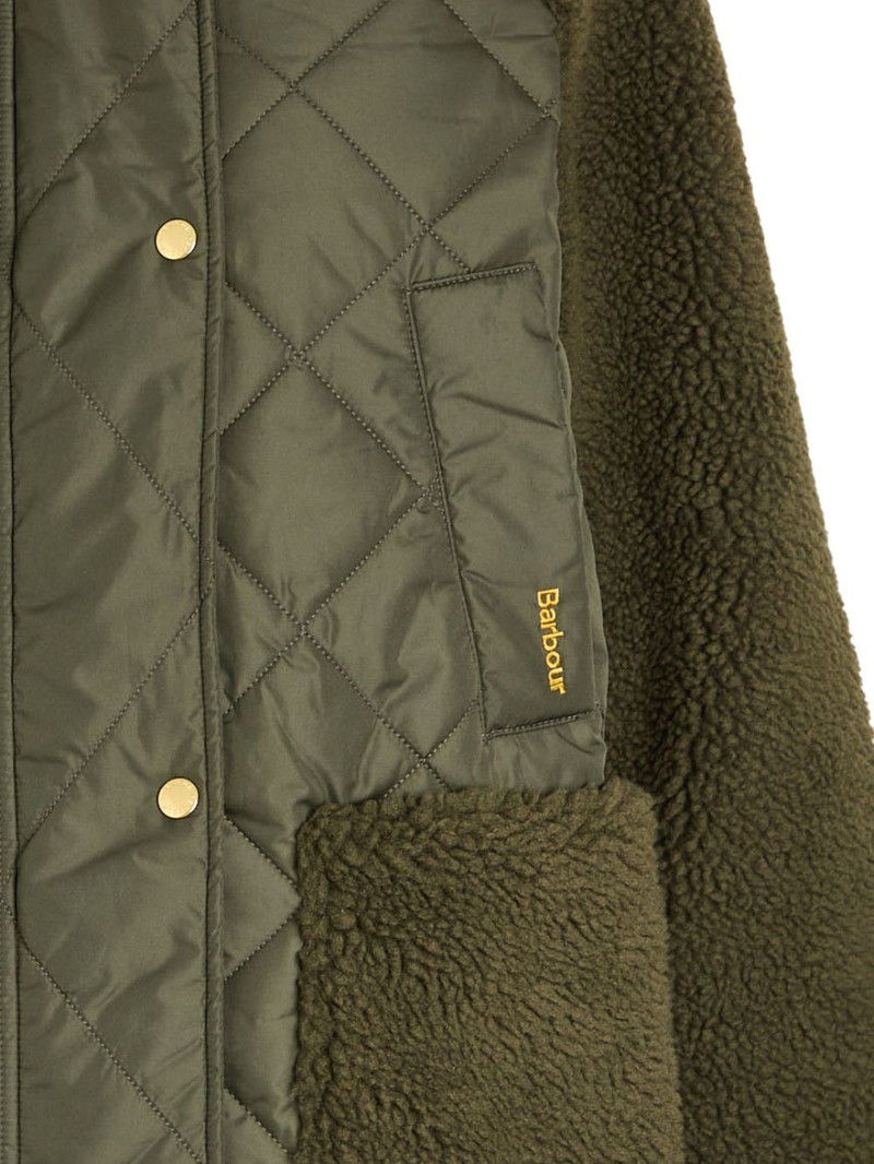 Barbour quilted teddy-effect puffer jacket outlook