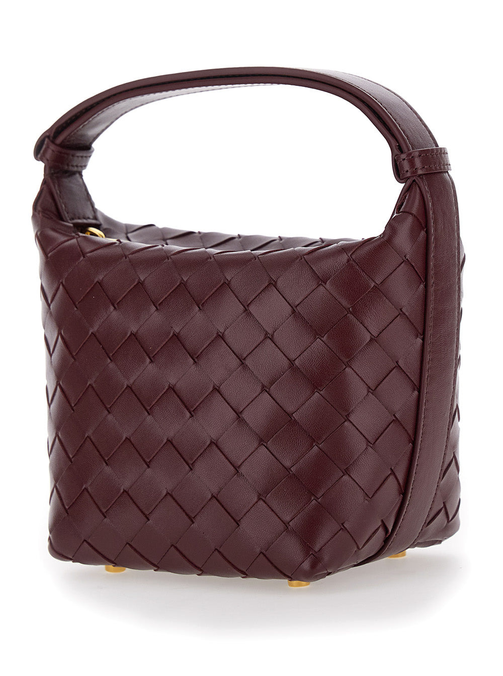 Bottega Veneta Women 'Candy Wallace' Bordeaux Handbag With Intrecciato Motif In Leather Woman - 2