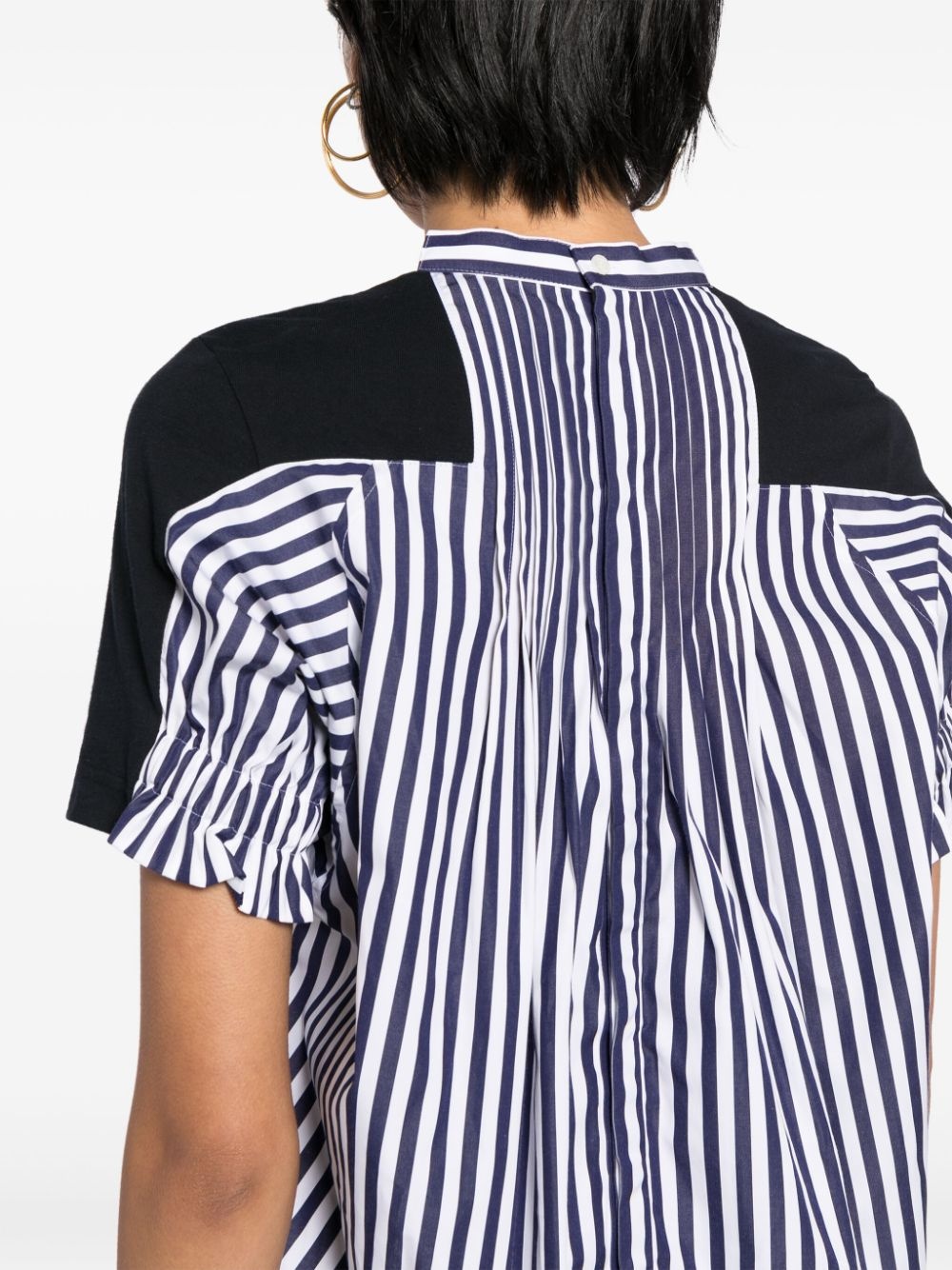 panelled cotton T-shirt - 5