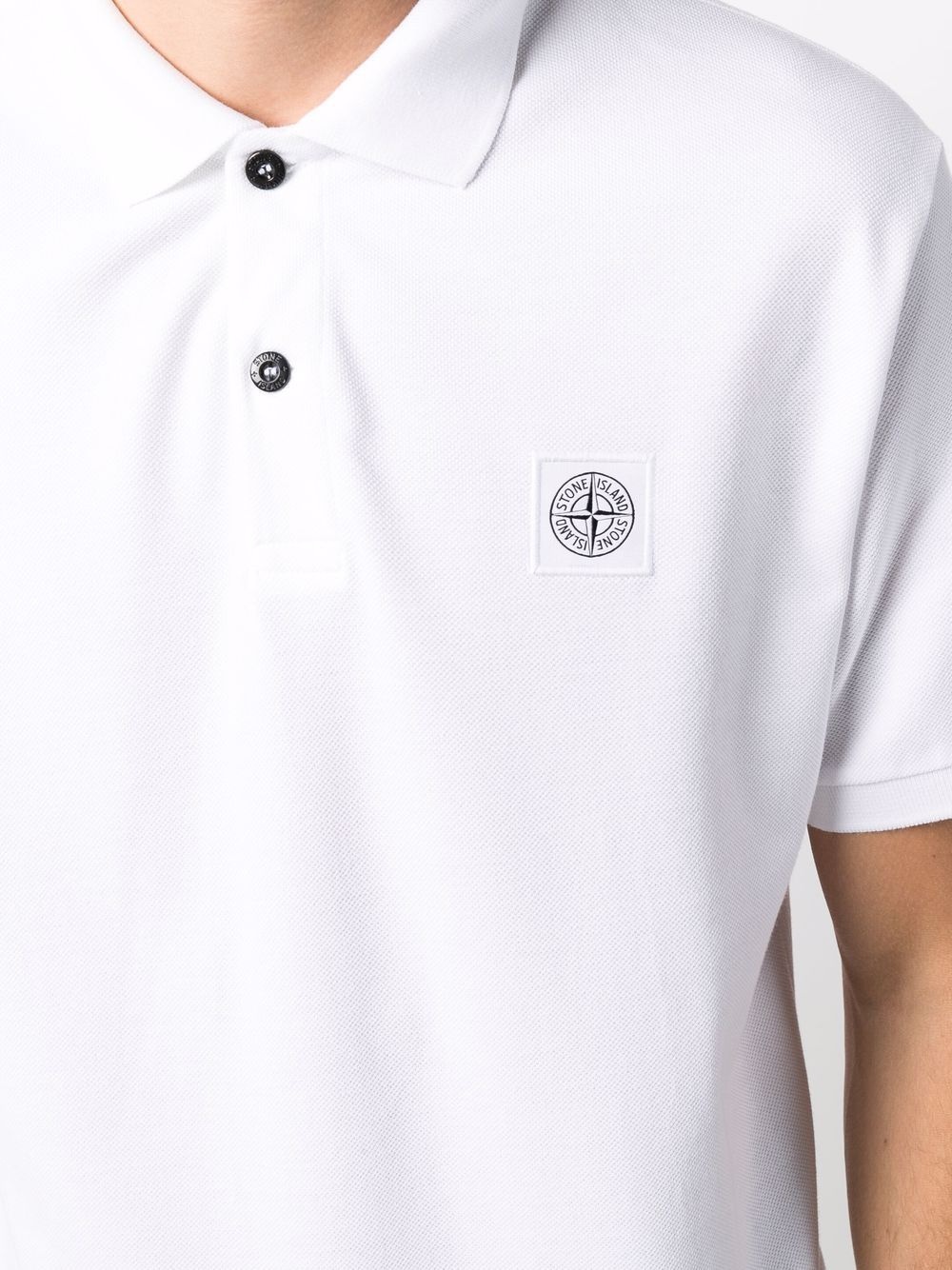 logo-patch polo shirt - 5