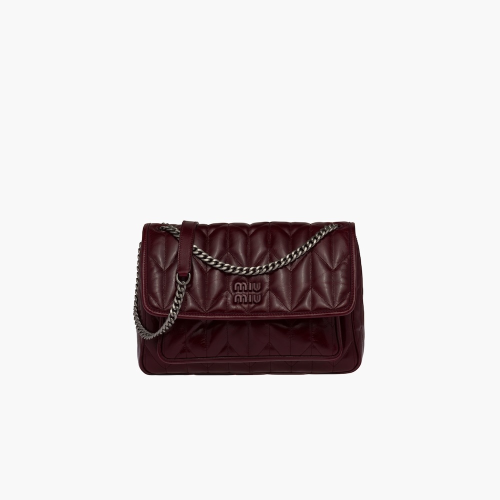 Shiny leather shoulder bag - 1