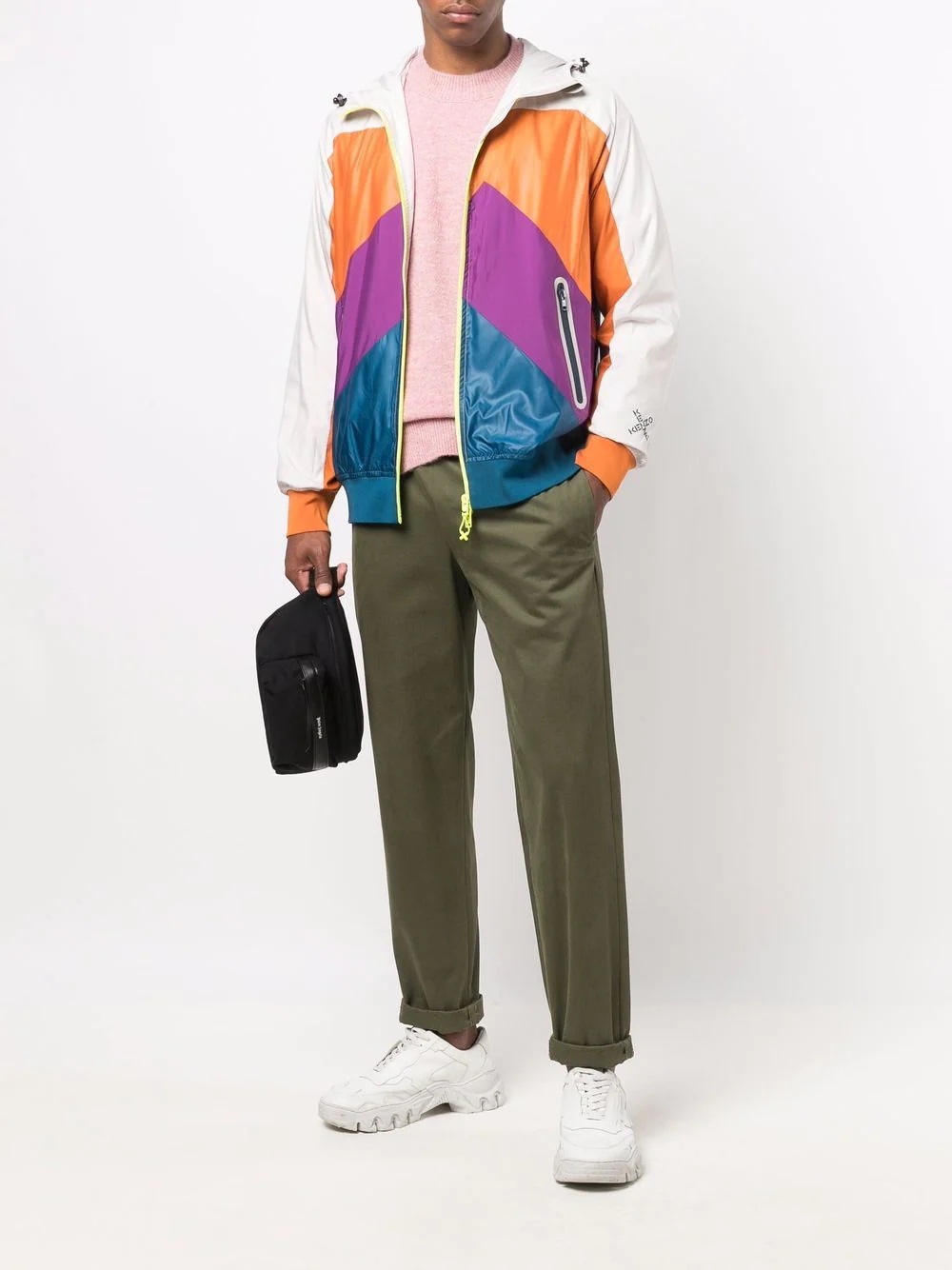 colour-blocked sport jacket - 2