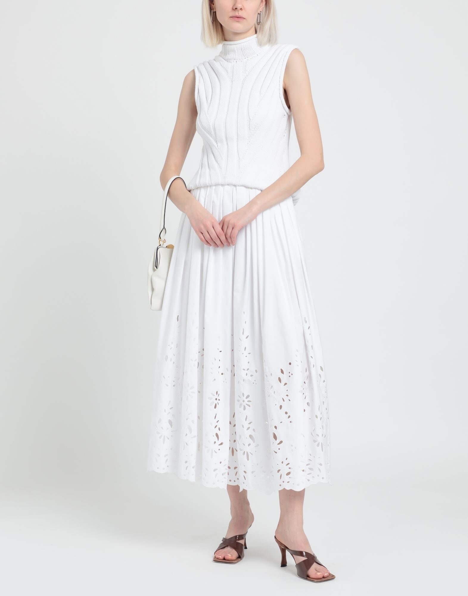 White Women's Maxi Skirts - 2