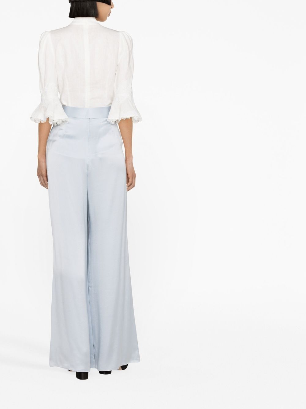 belted wide-leg trousers - 3