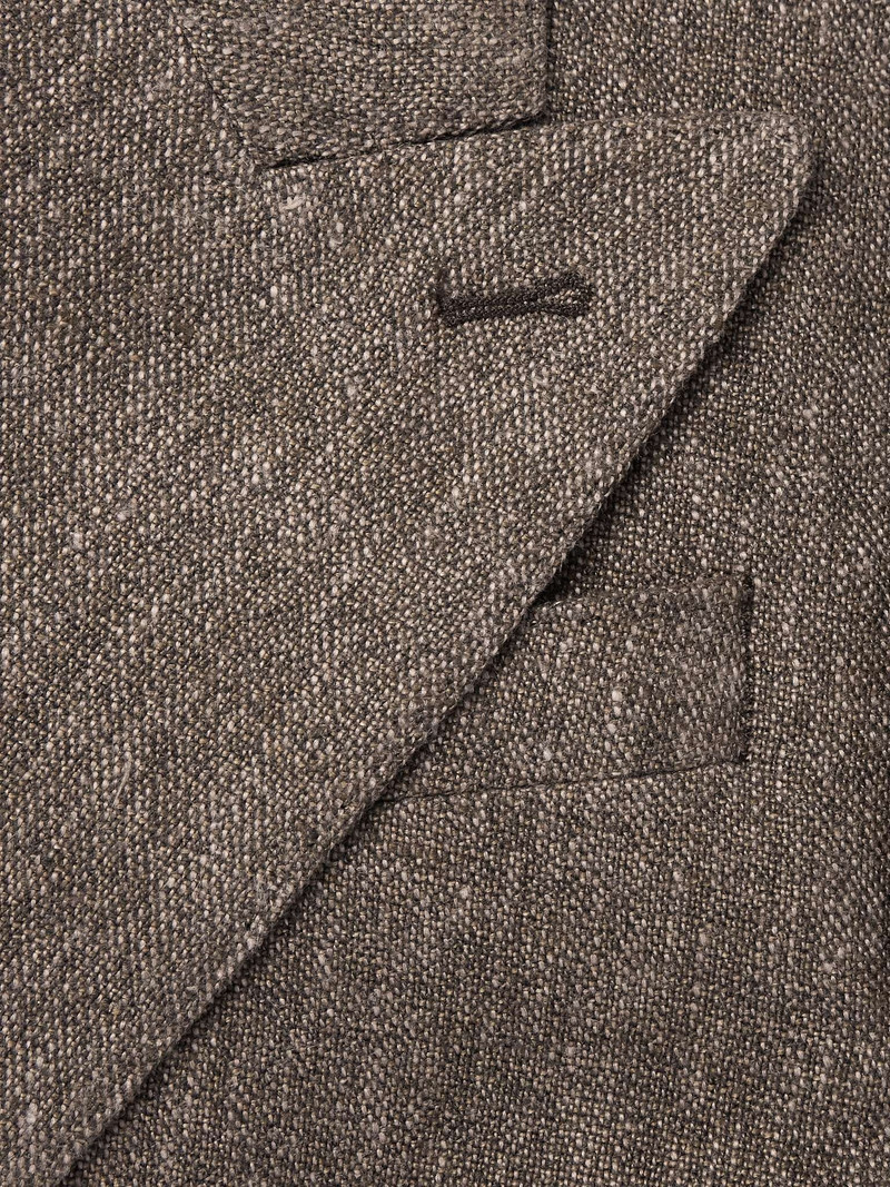 Double-Breasted Linen and Cotton-Blend Blazer 5