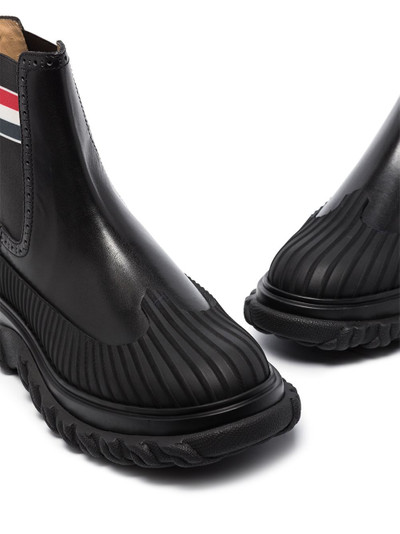 Thom Browne RWB-stripe leather Chelsea boots outlook