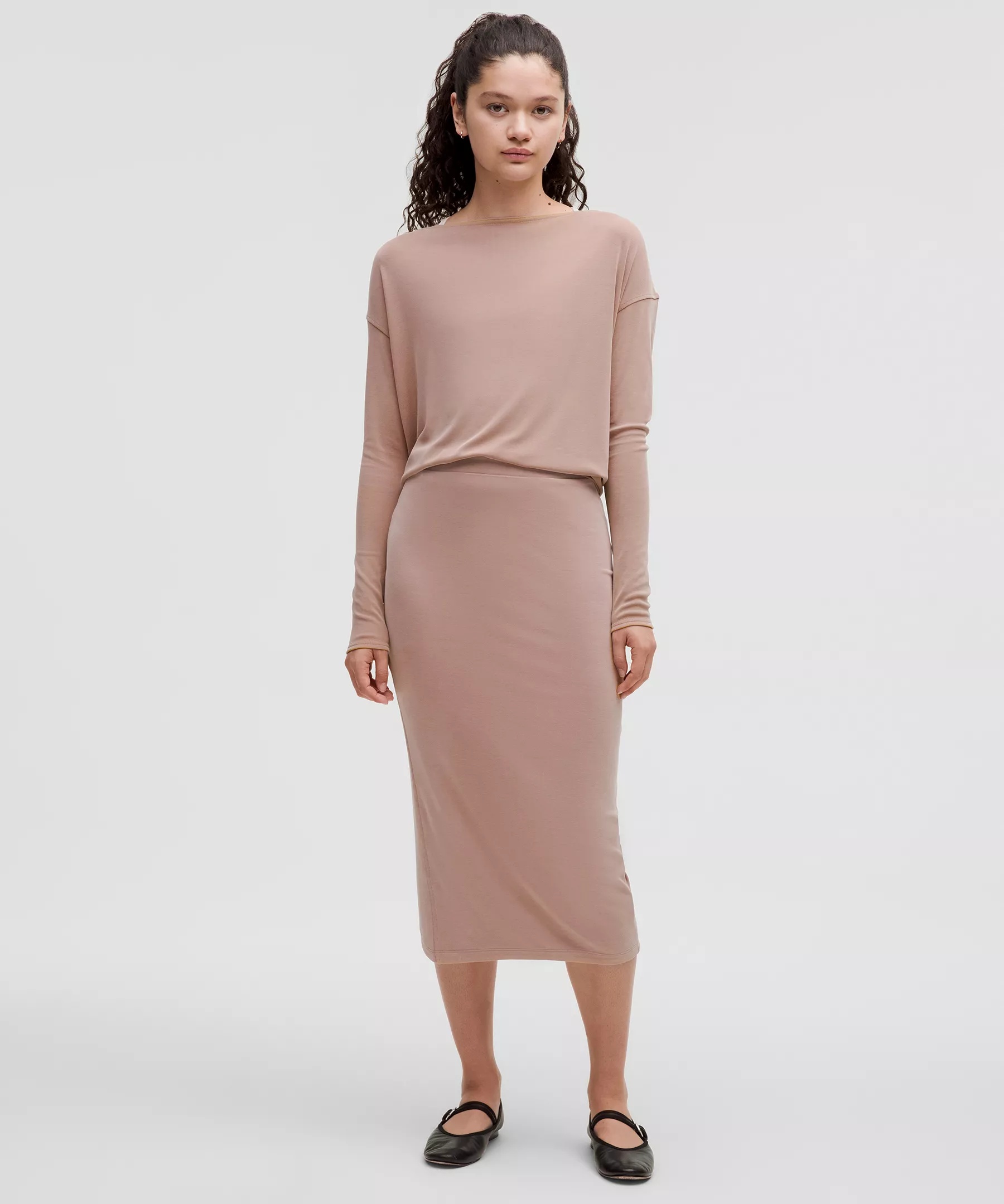 Drapey Softstreme Column Midi Skirt - 2