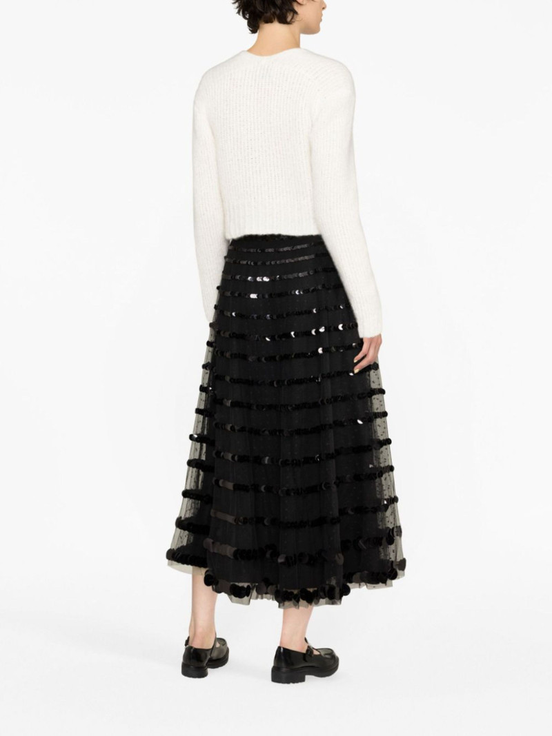 sequin-embellished tulle midi skirt 4