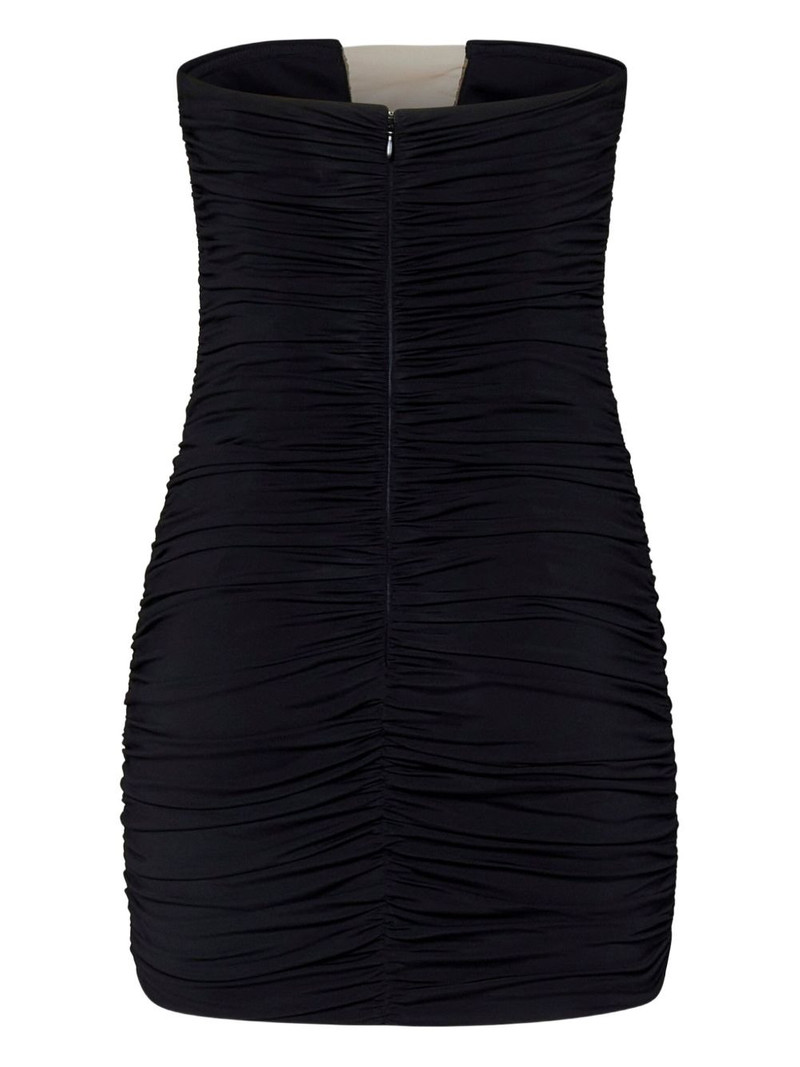 NENSI DOJAKA draped mesh-insert mini dress outlook