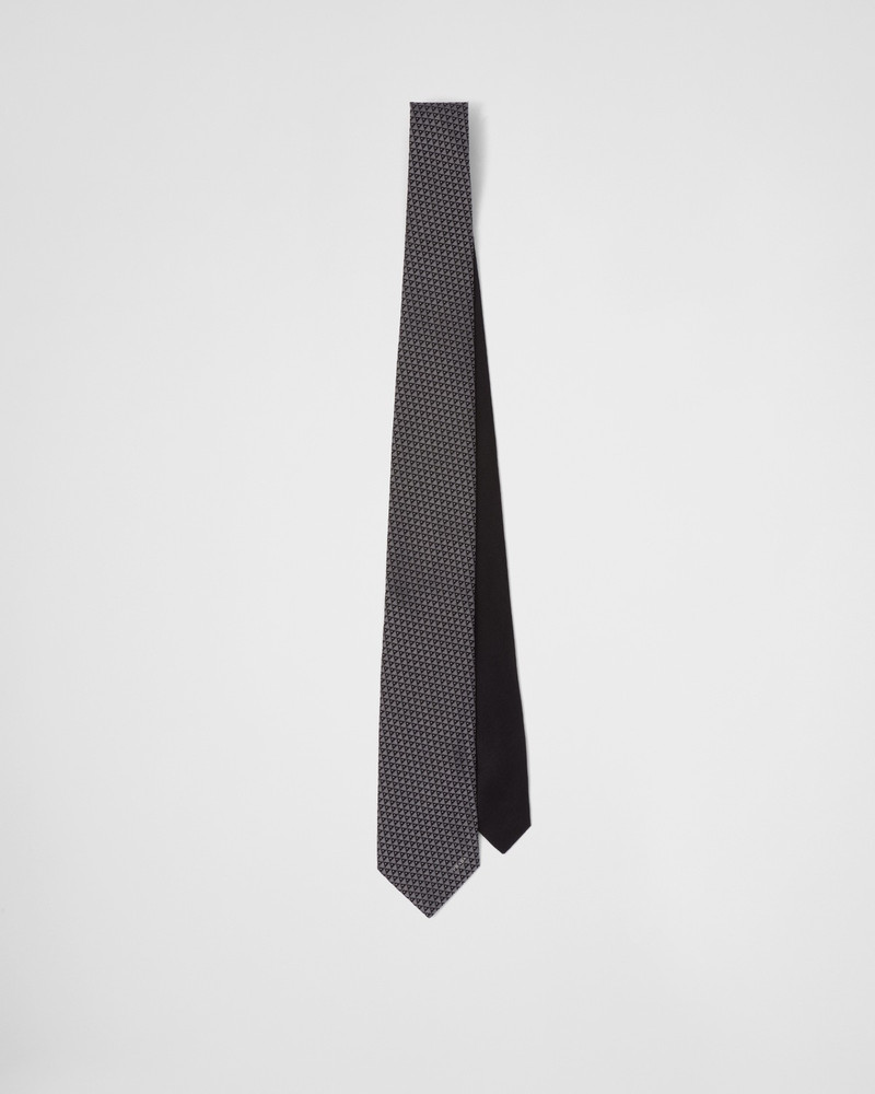 Micro-print silk tie 1