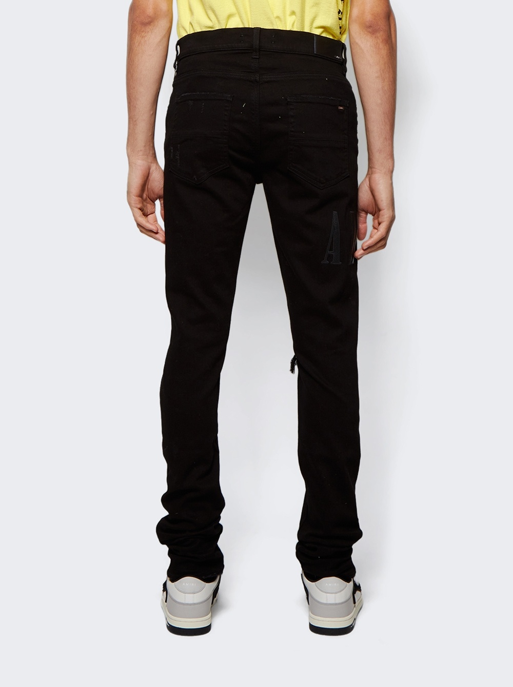 Leather Core Logo Jeans Black - 5