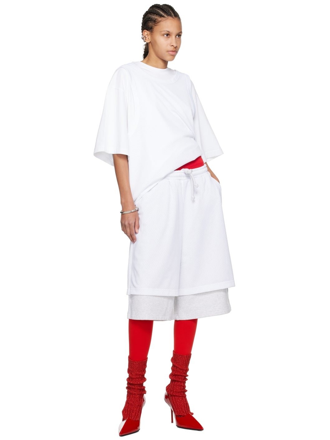 White Double T-Shirt - 4