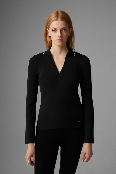 Elia Knit polo shirt in Black - 2
