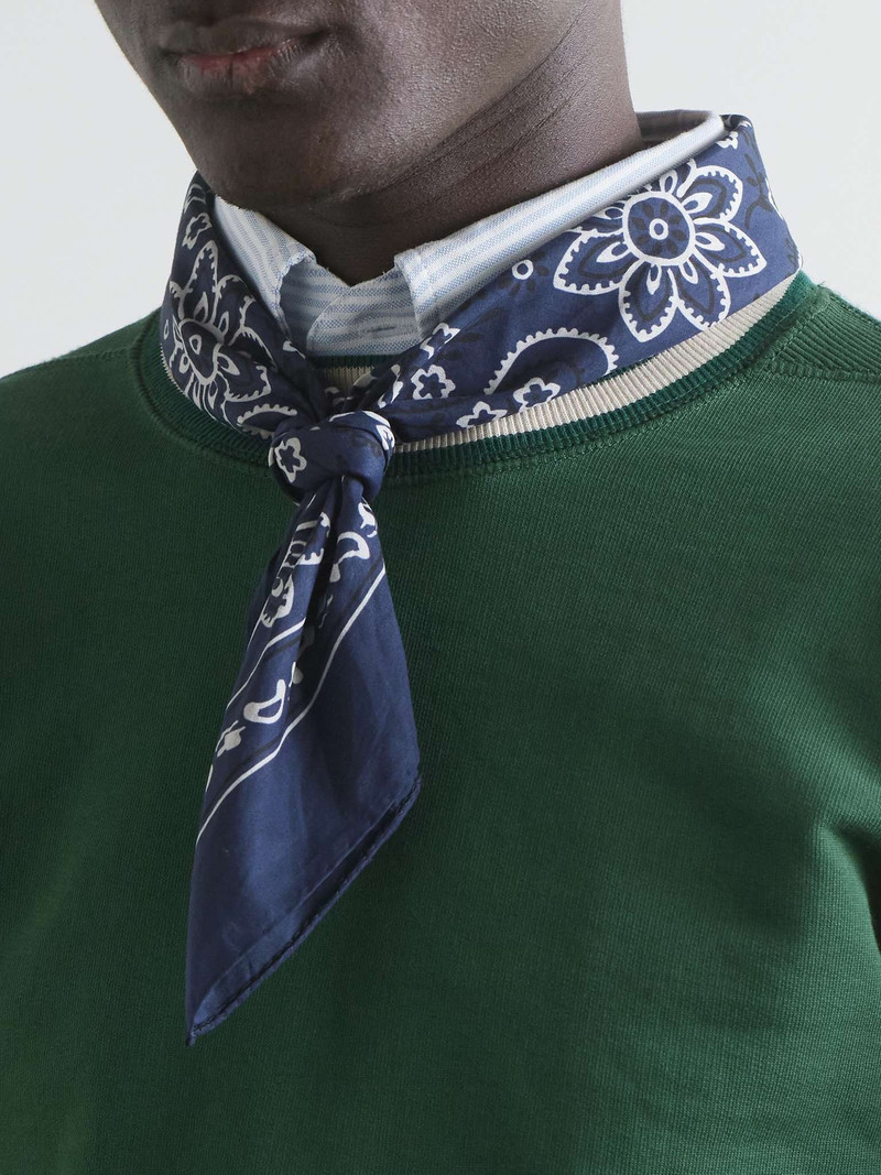 Drake's Paisley-Print Cotton Scarf outlook