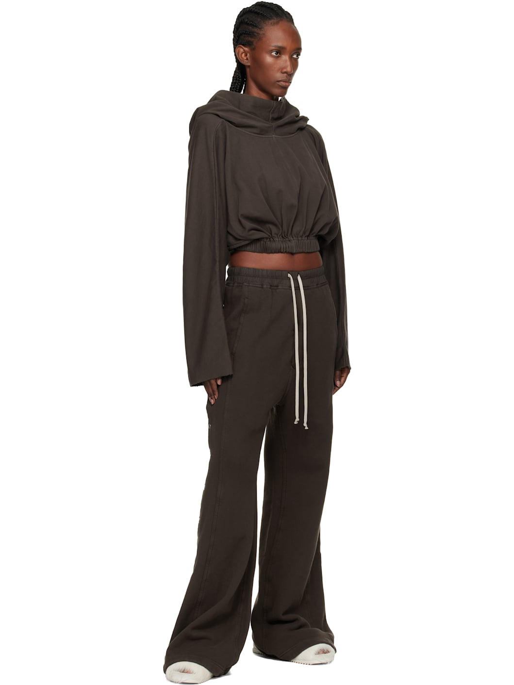 Gray Concordians Cropped Hoodie - 4