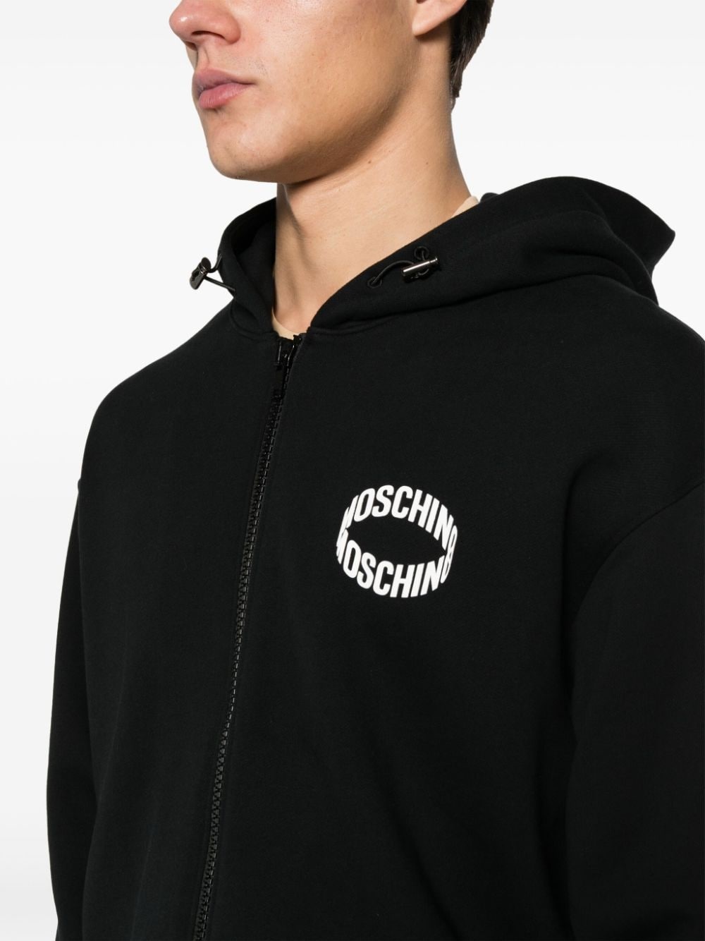 logo-appliquÃ© zip-up hoodie - 5