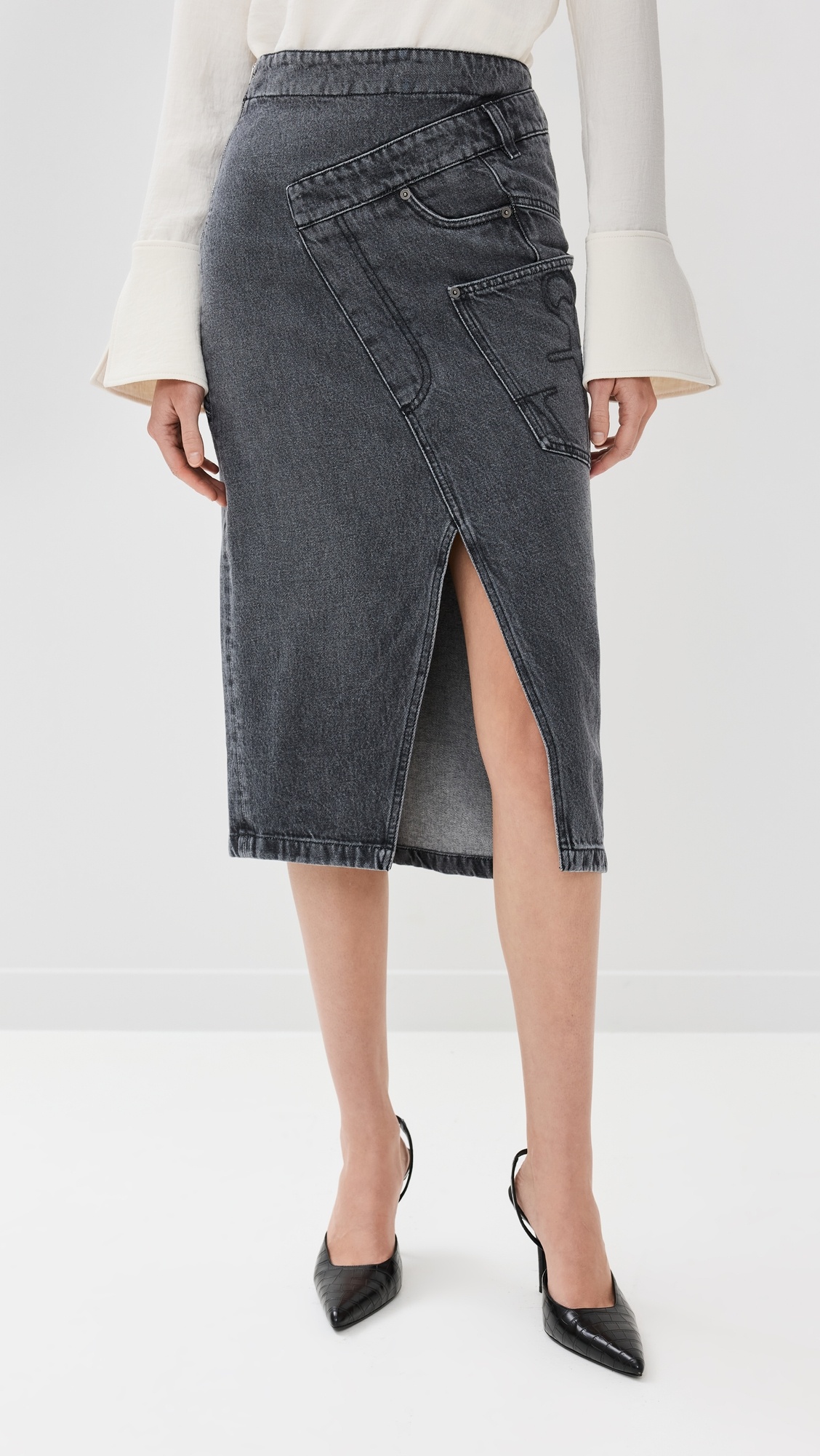 Twisted Midi Skirt - 1