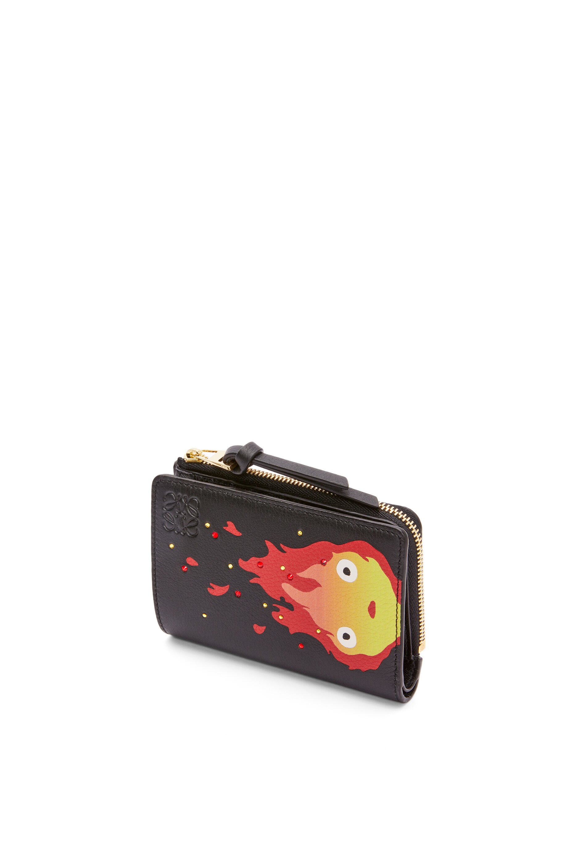 Calcifer slim zip bifold wallet in satin calfskin - 4