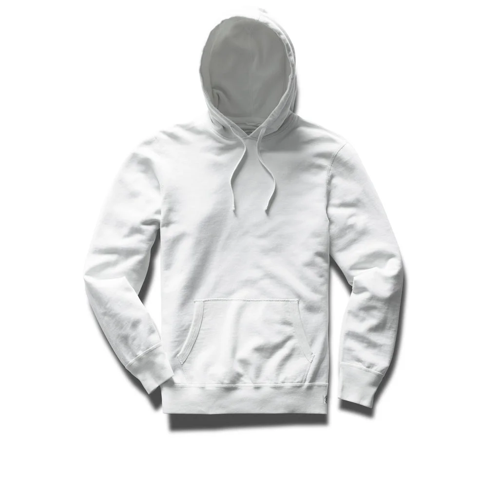 Lightweight Terry Pullover Hoodie White - 1