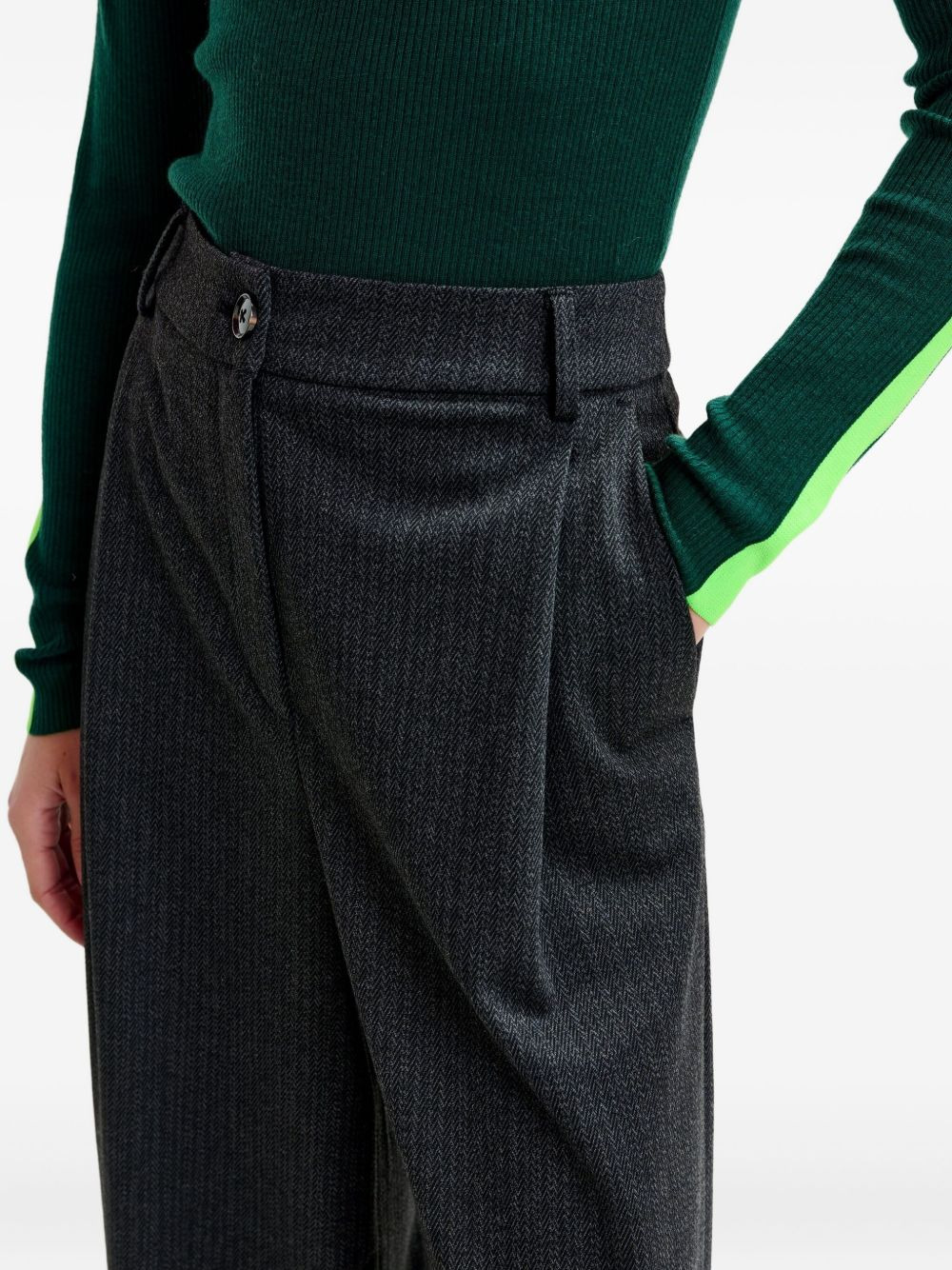 Insult pleated pinstripe trousers - 5