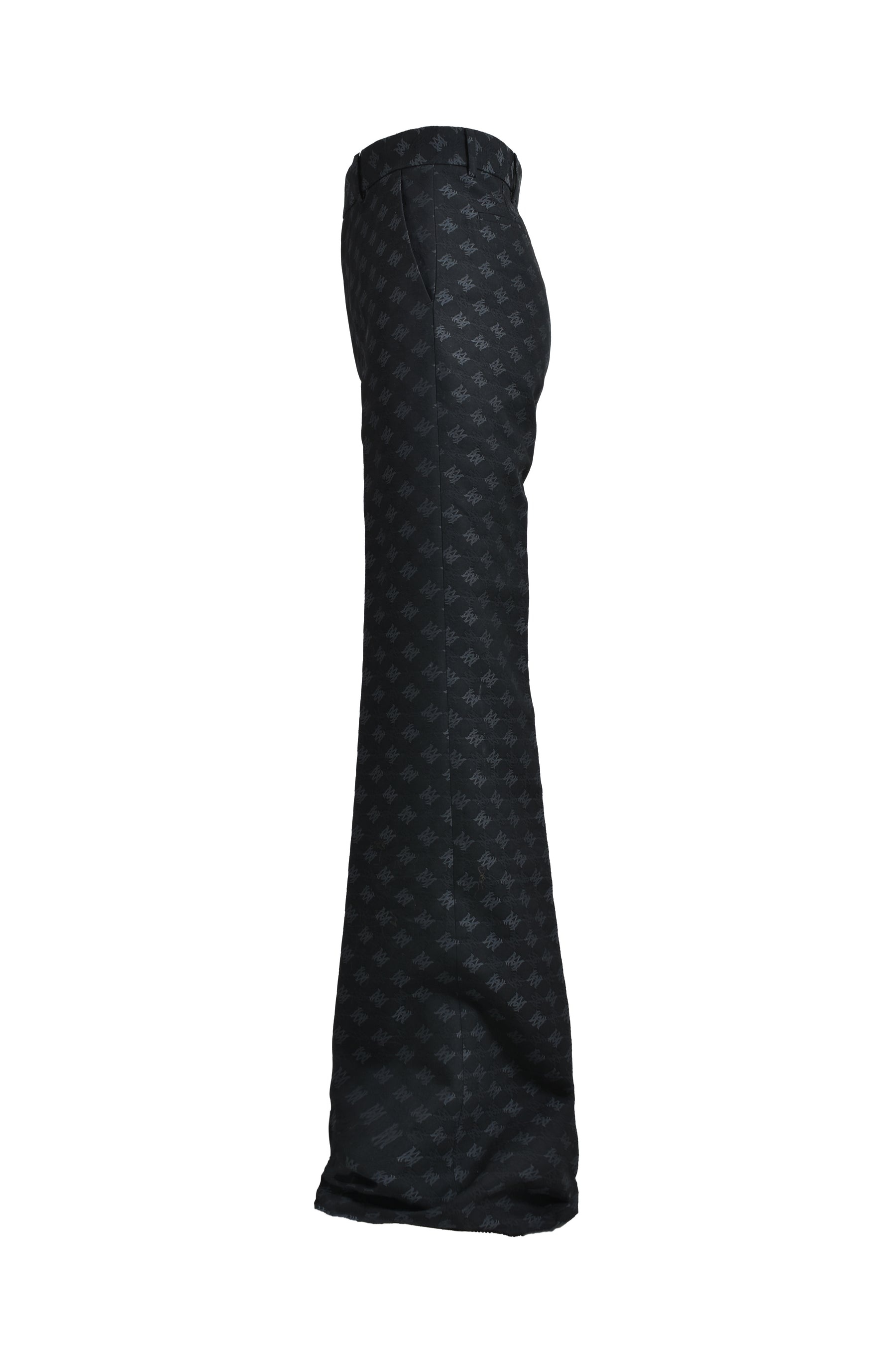MA QUAD JACQUARD CREASED FLARE / BLK - 3