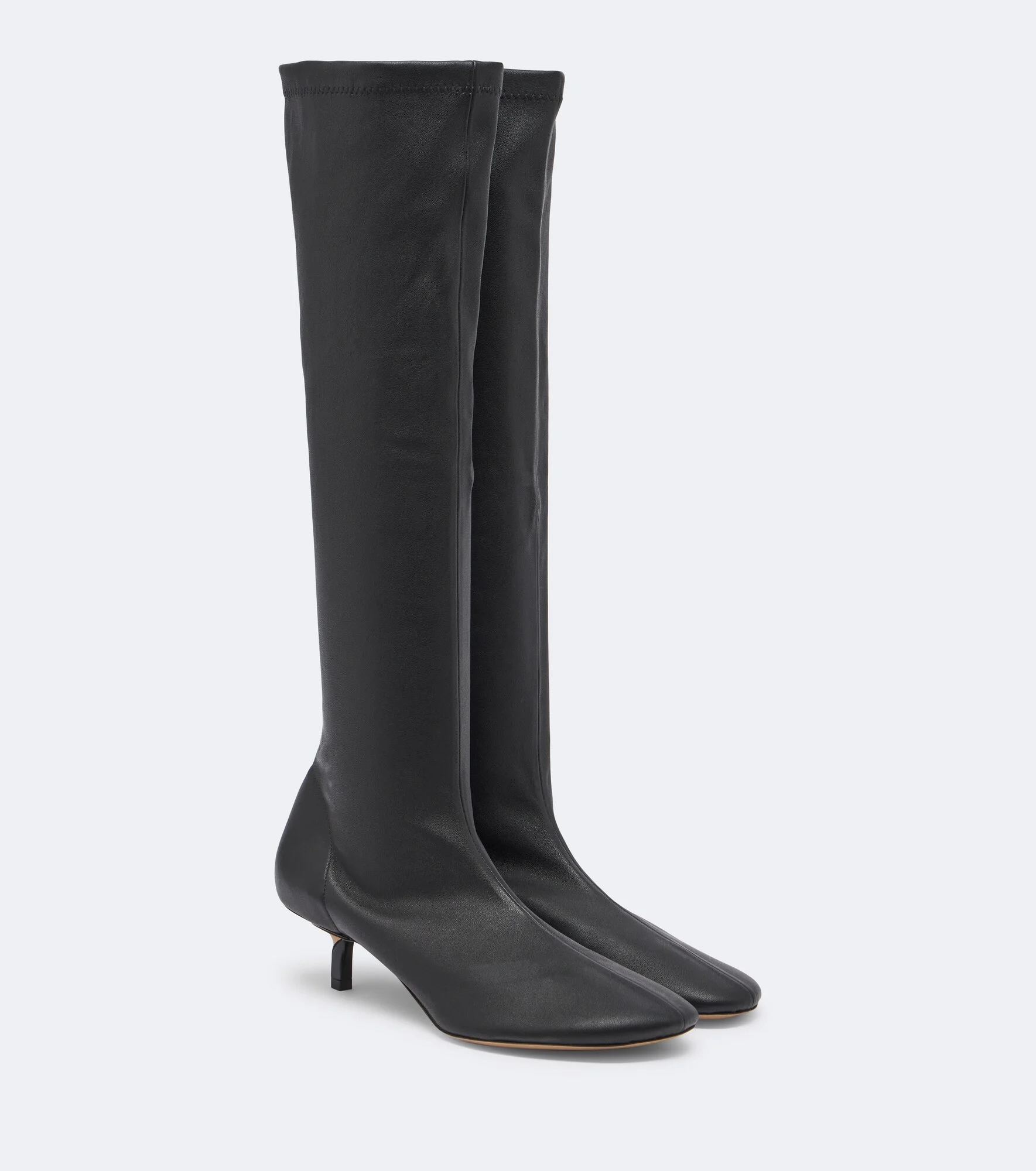 Collant leather knee-high boots - 1