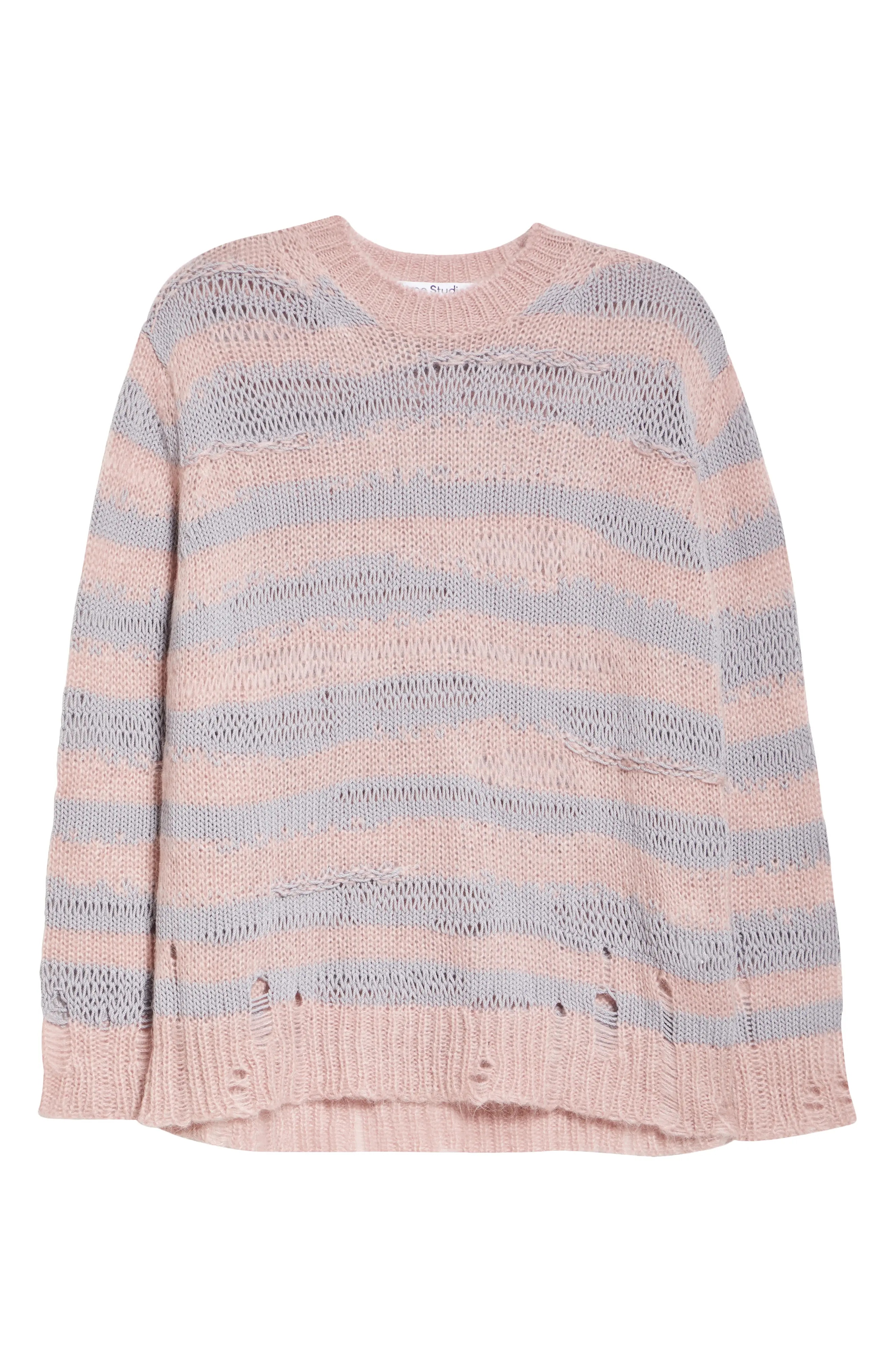 Acne Studios Karita Distressed Stripe Open Stitch Cotton