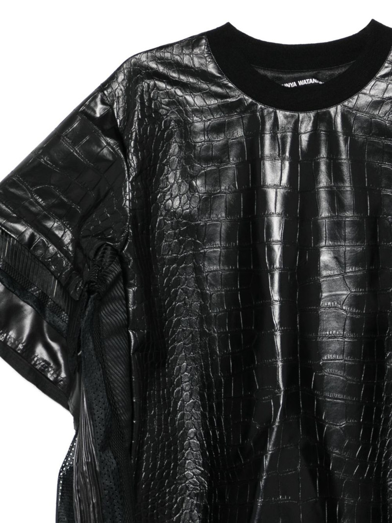 crocodile-effect faux-leather top 3