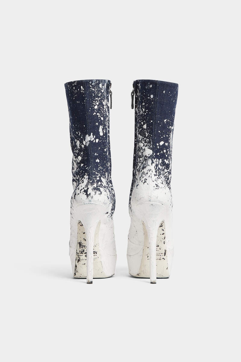 DSQUARED2 DEANDAY HEELED DENIM ANKLE BOOTS outlook