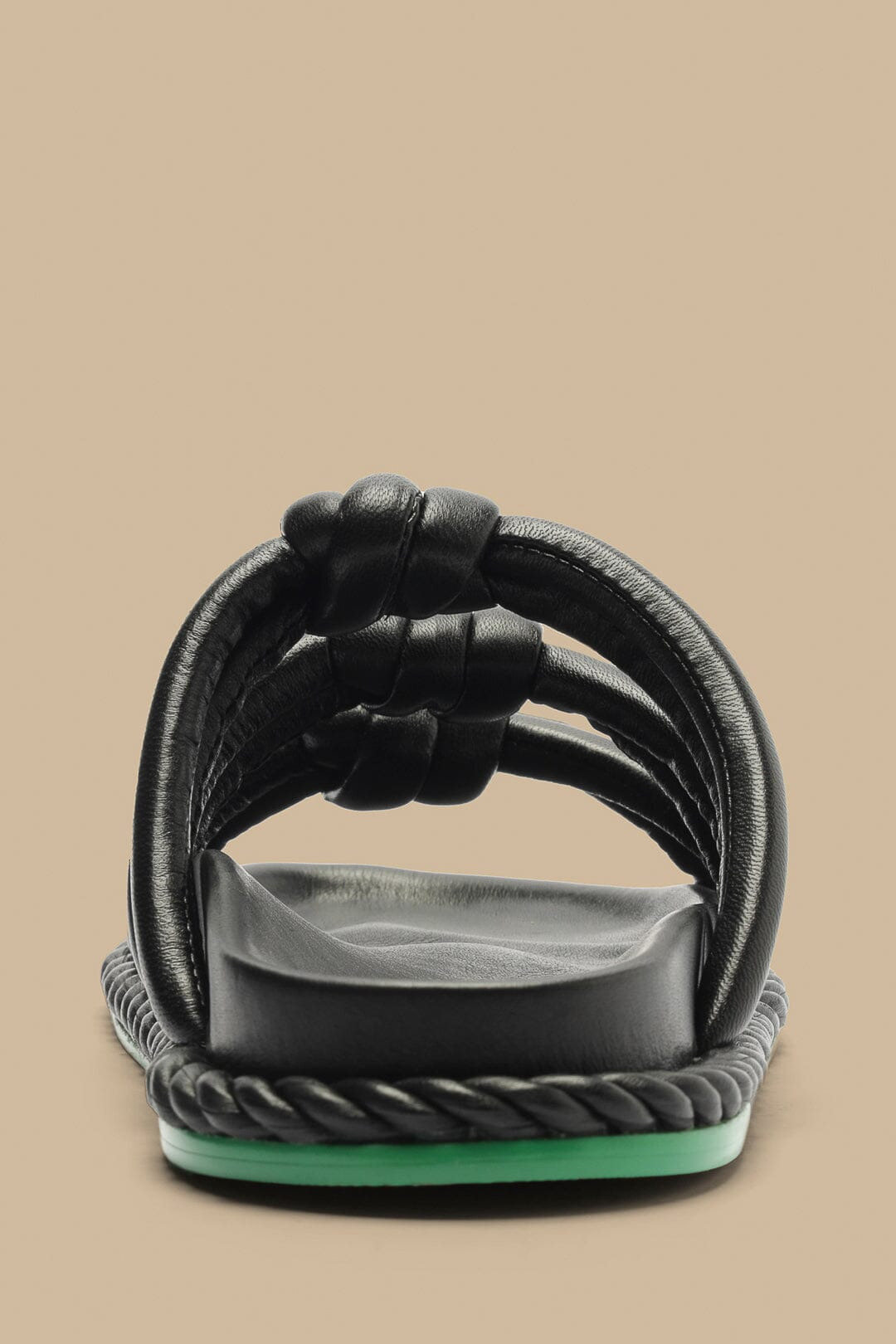 Black Tie Flat Sandal - 4