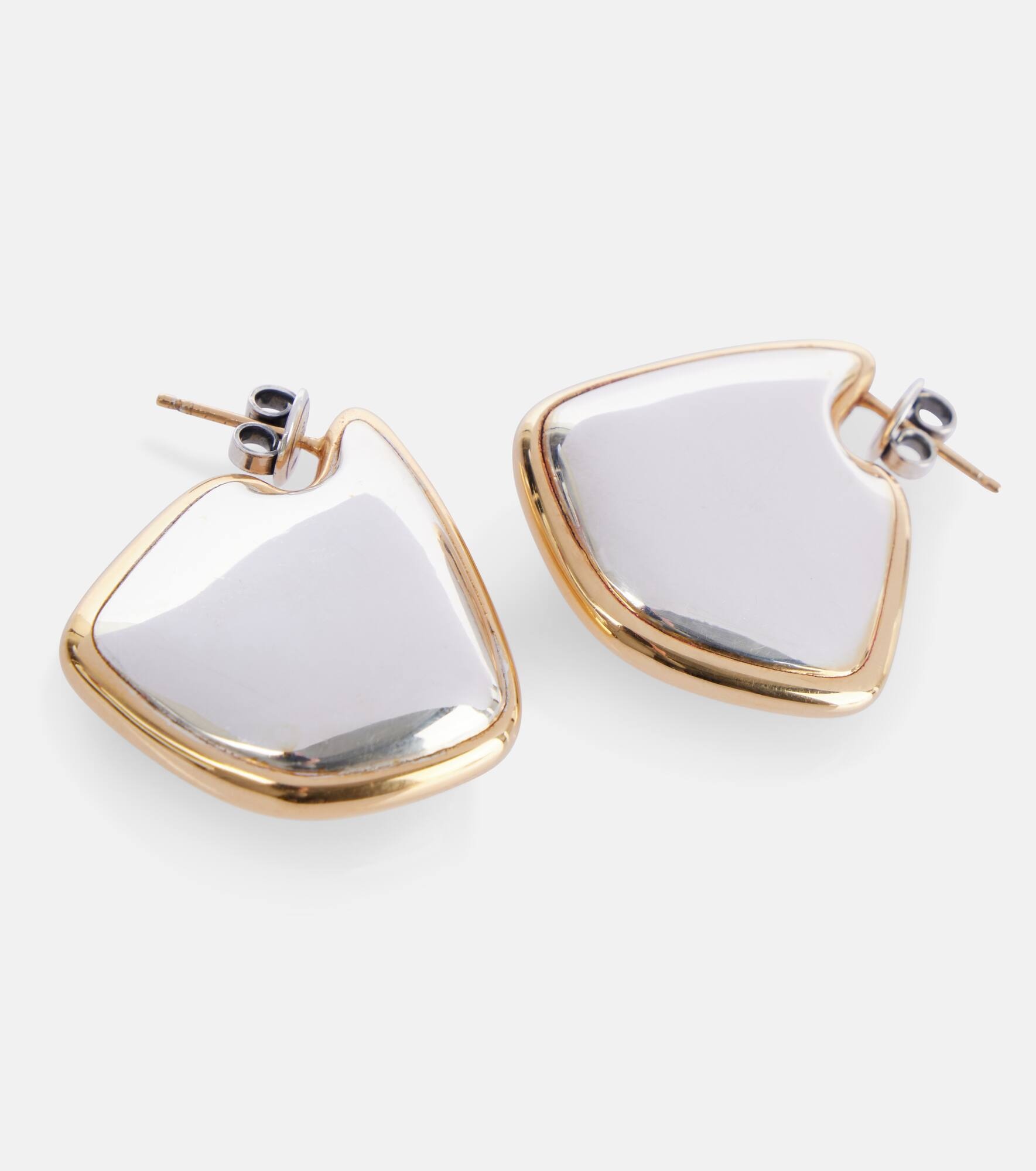 Fin Small 18kt gold-plated sterling silver earrings - 4