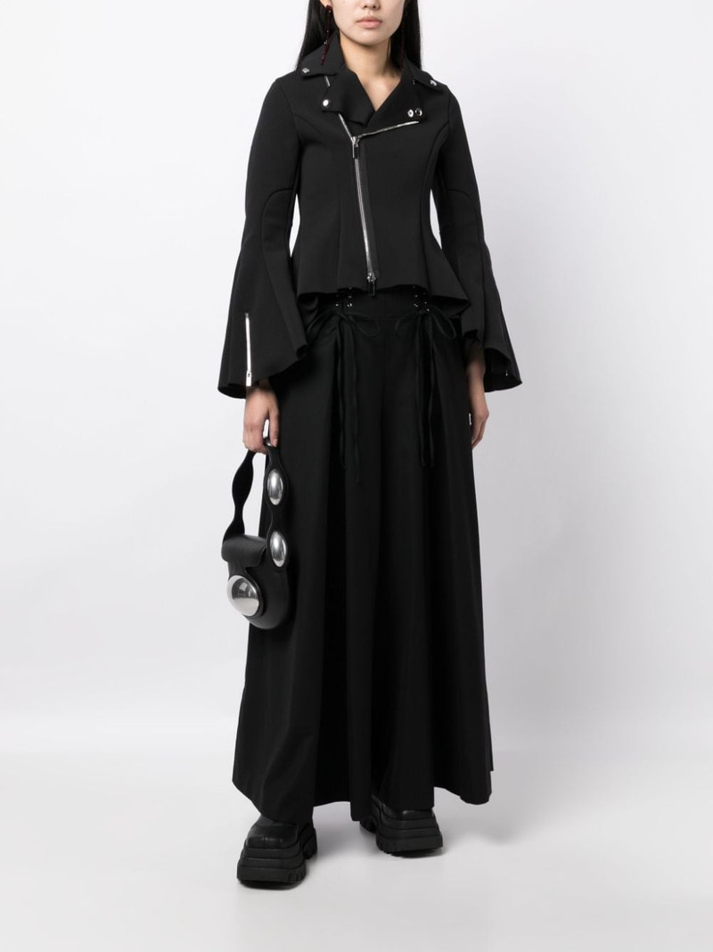 Noir Kei Ninomiya peplum-hem zip-up jacket outlook