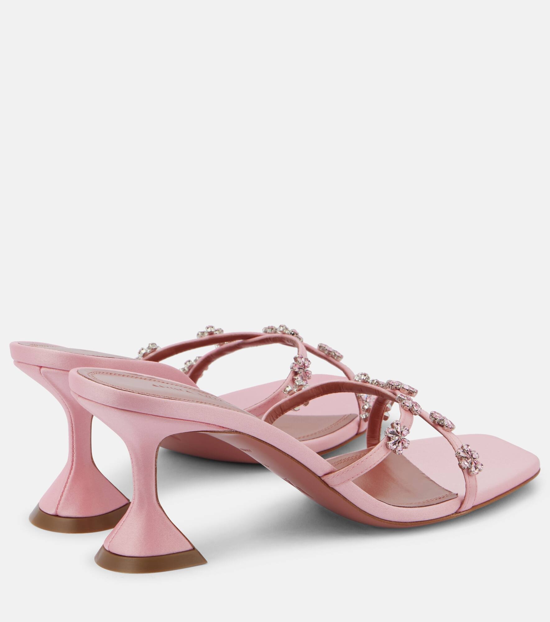 70 embellished satin sandals - 3