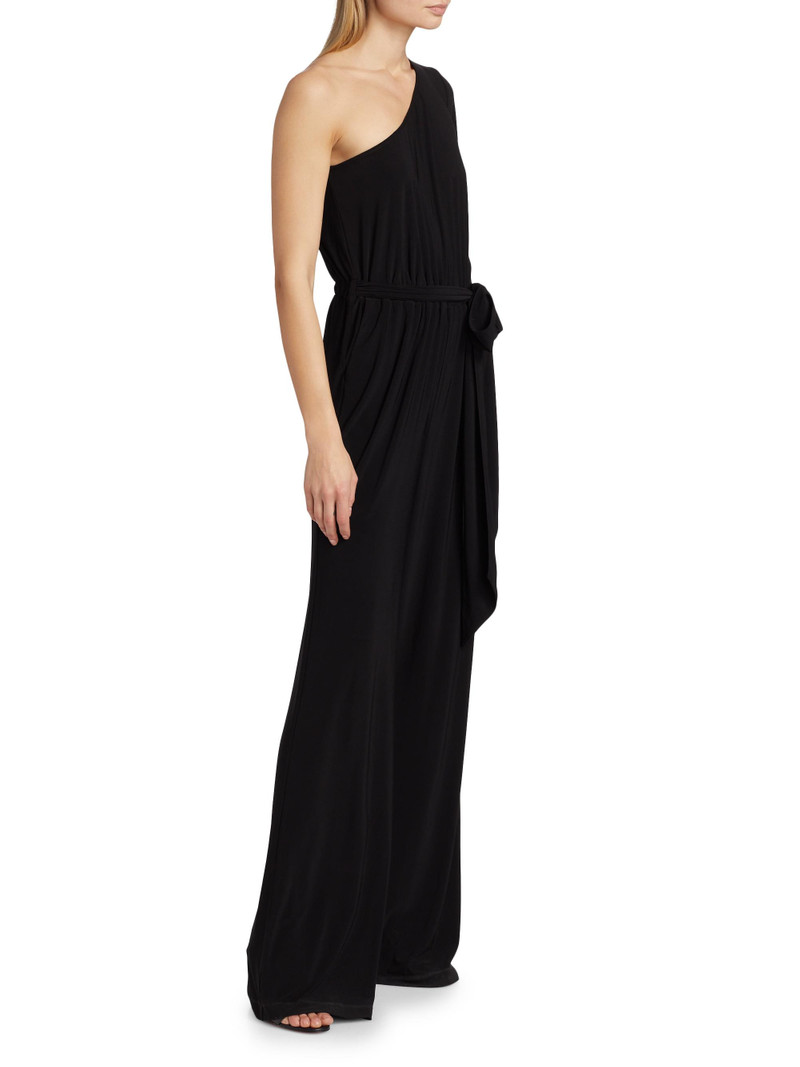 Women's Miranda One-Shoulder Jumpsuit - Black 4
