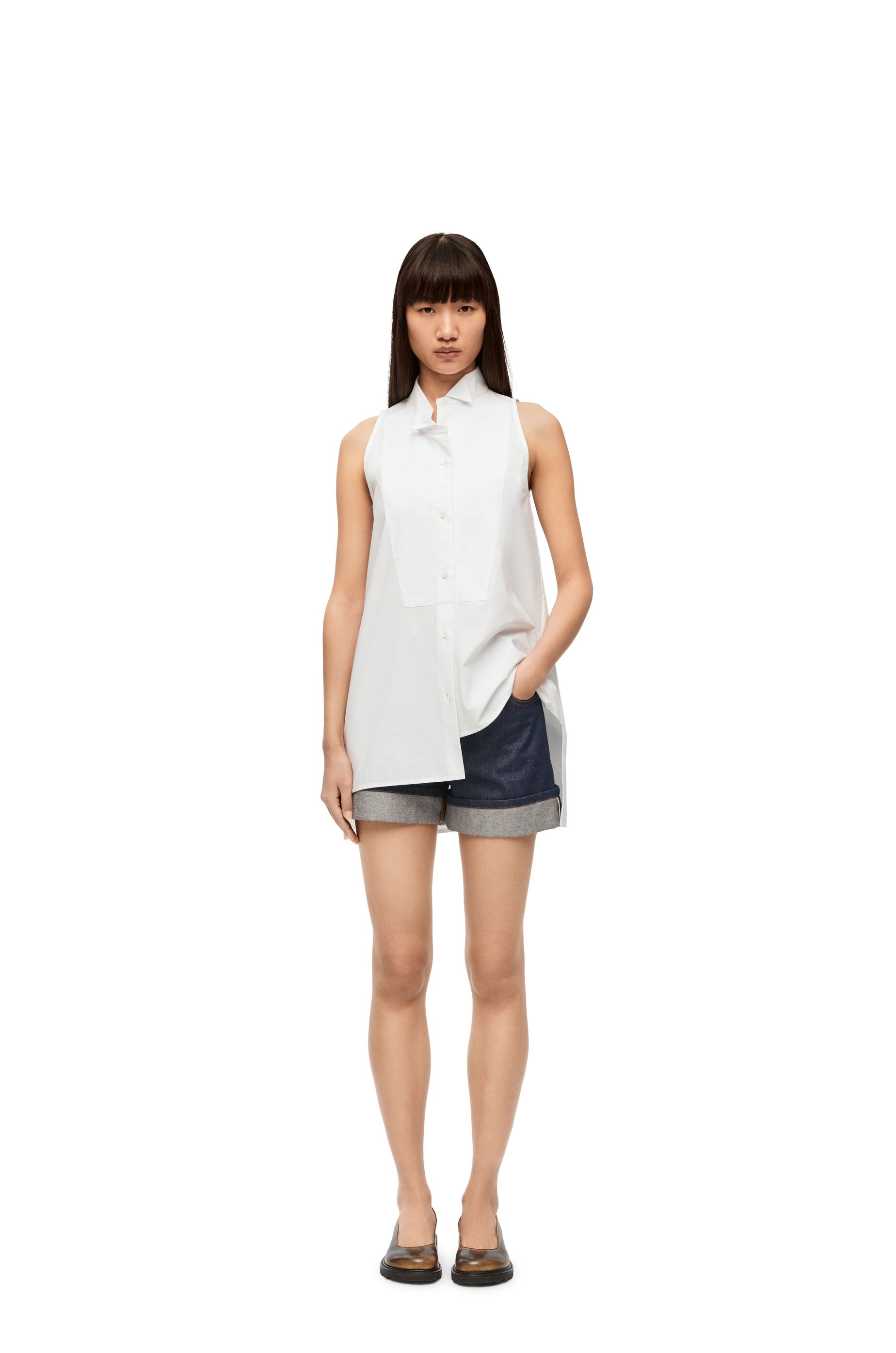 Turn-up shorts in denim - 2