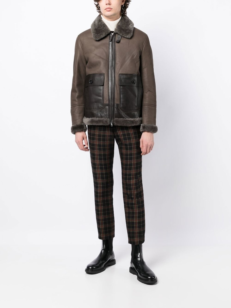 Brioni shearling  panelled lambskin jacket outlook