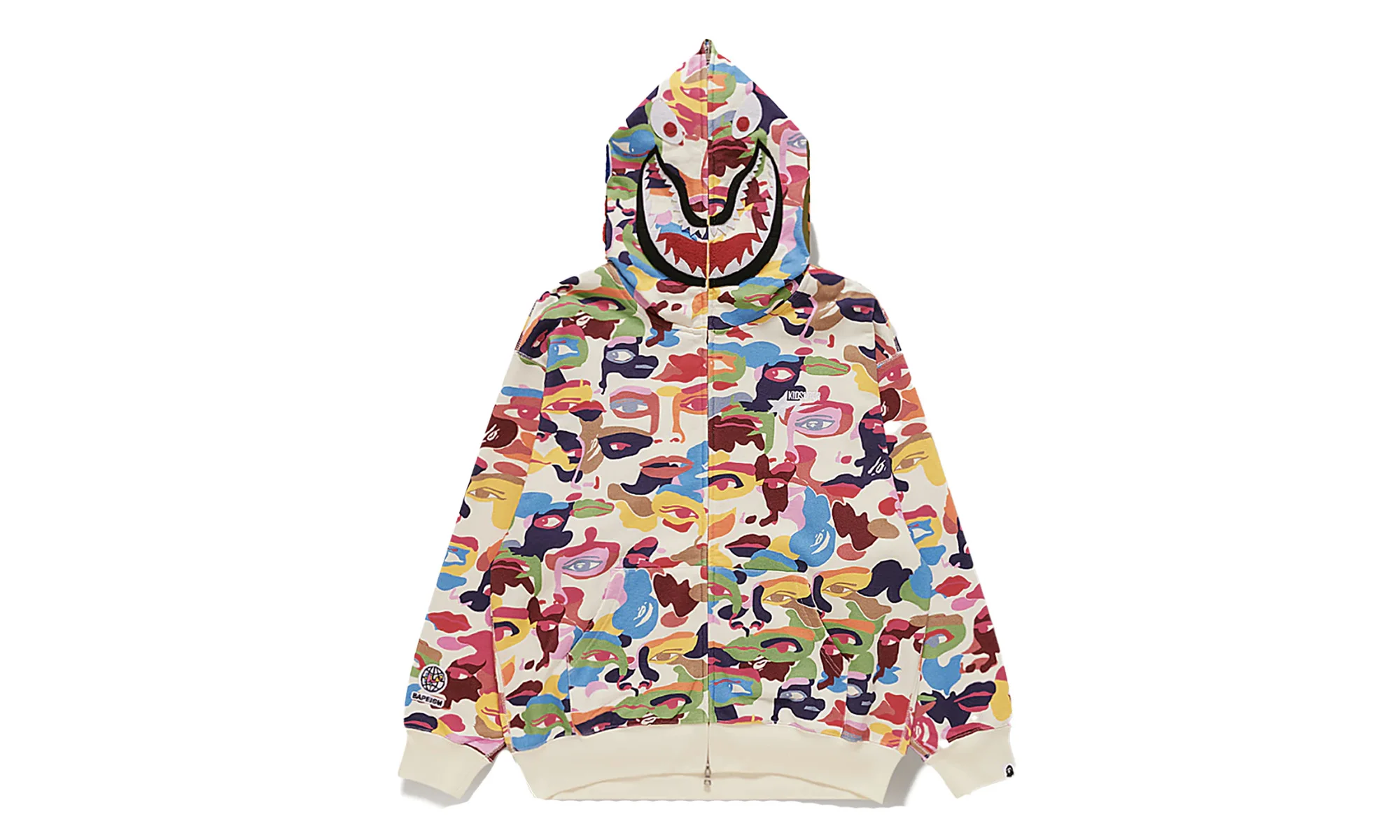 FULL ZIP HOODIE "KIDSUPER CAMO SHARK - MULTI" - 1