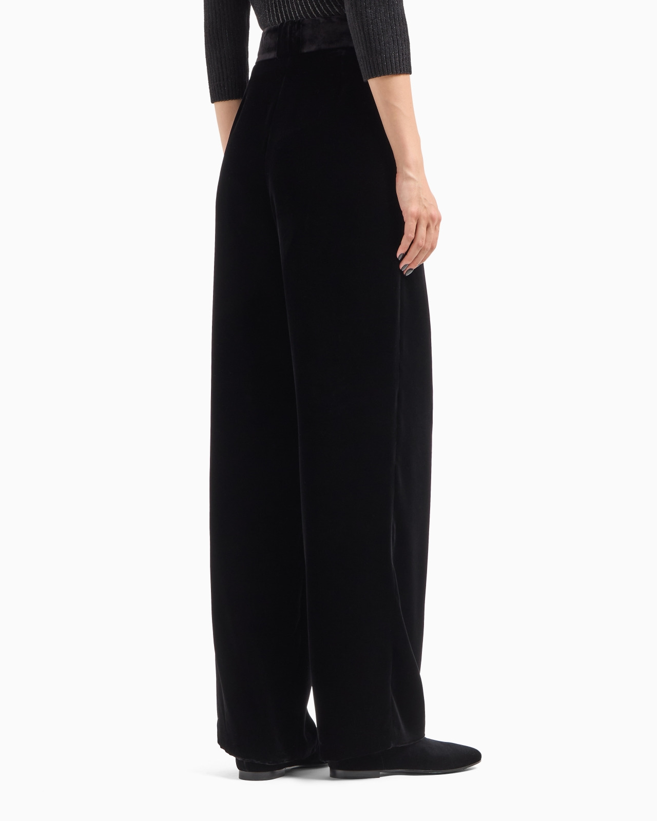Double-darted velvet trousers - 3