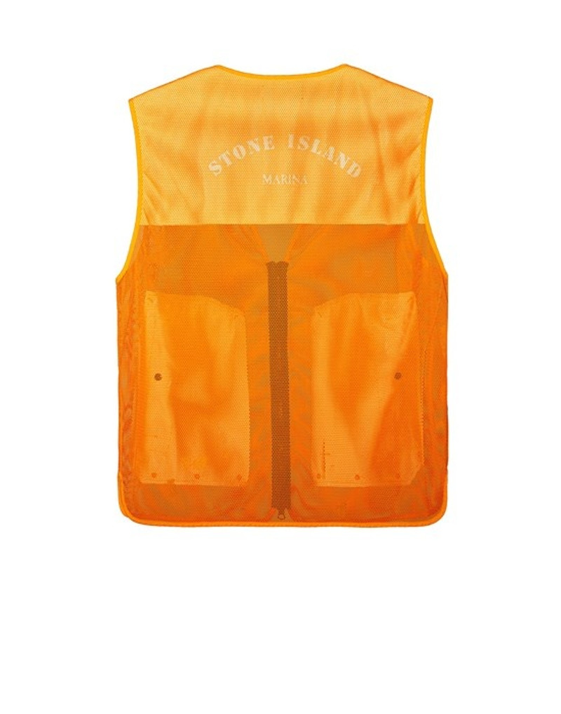 Stone Island 905X5 STONE ISLAND MARINA_ NYLON MESH / RIP STOP PRISMATICO ORANGE outlook