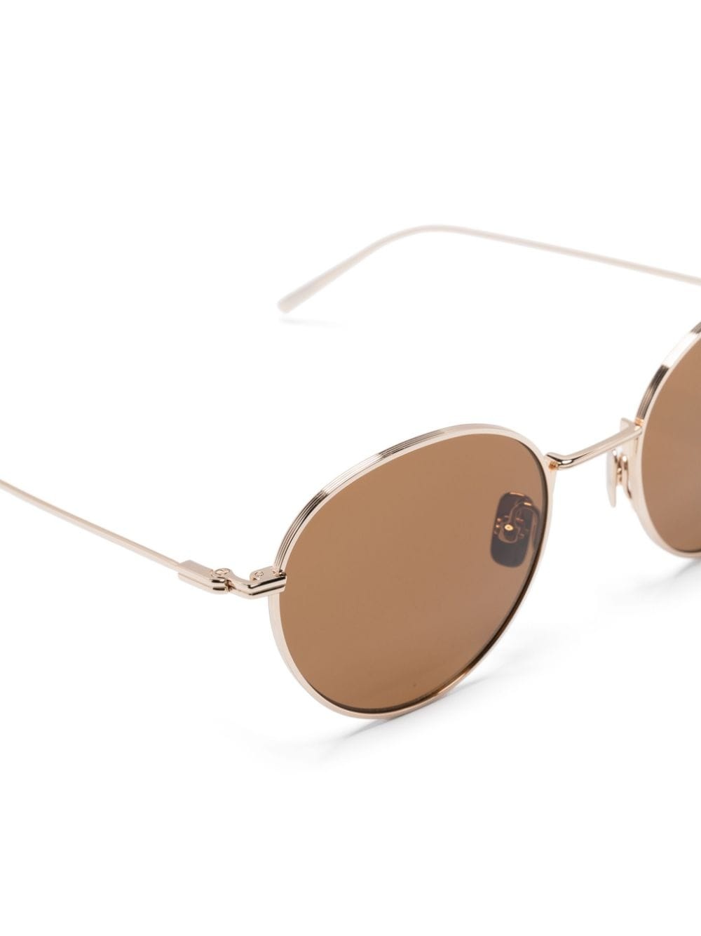 logo-engraved round-frame sunglasses - 3