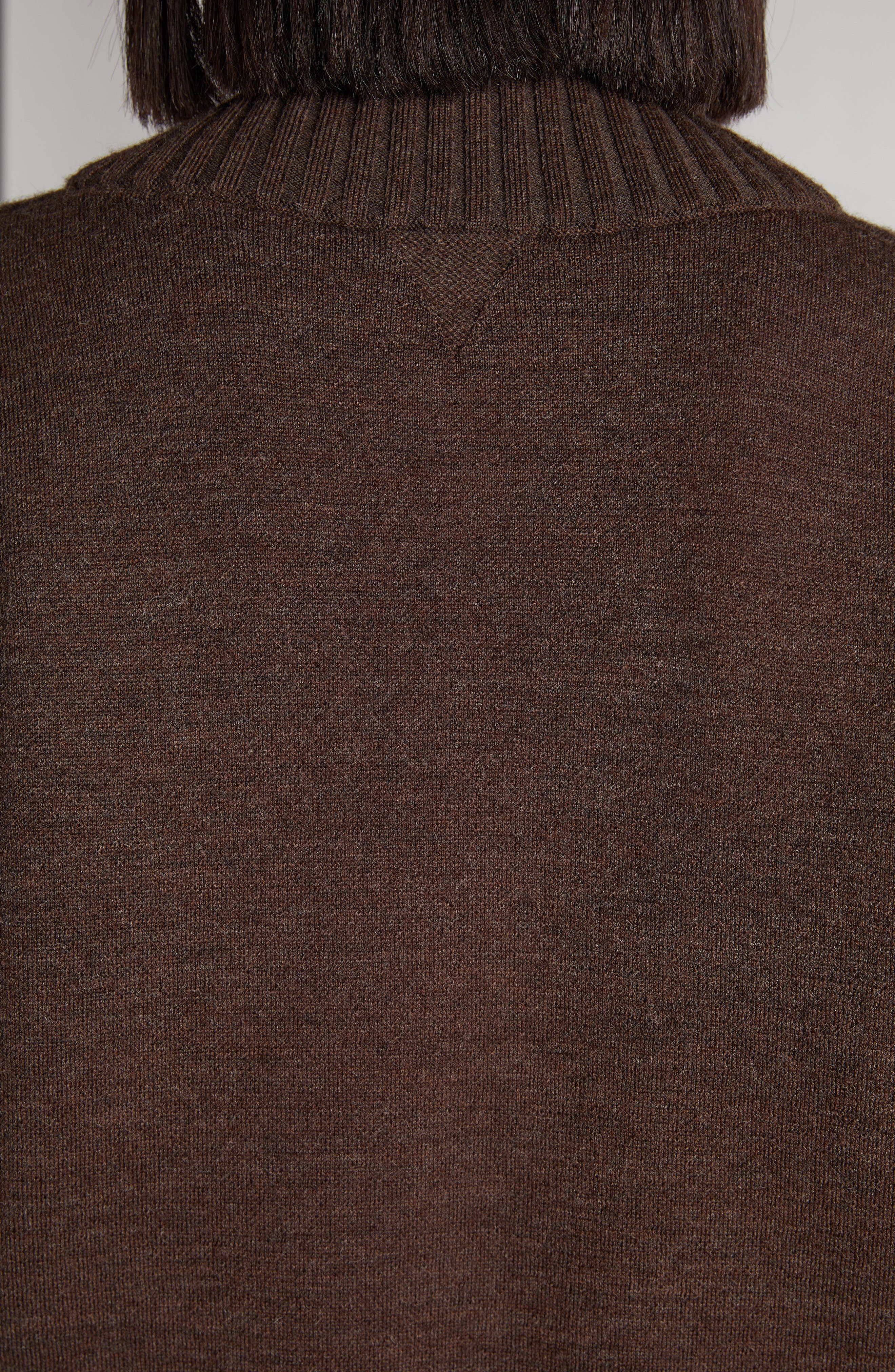 Bottega Veneta Relaxed Fit Double Cotton Blend V-Neck Sweater in 2164 Dark Chestnut at Nordstrom - 5