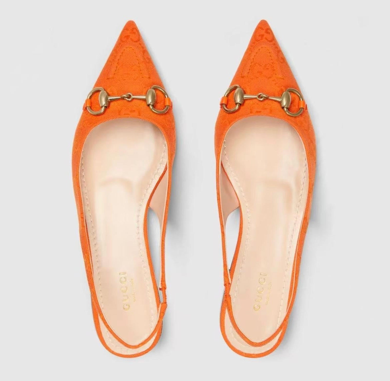 Gucci Horsebit GG Slingback Ballets - 3