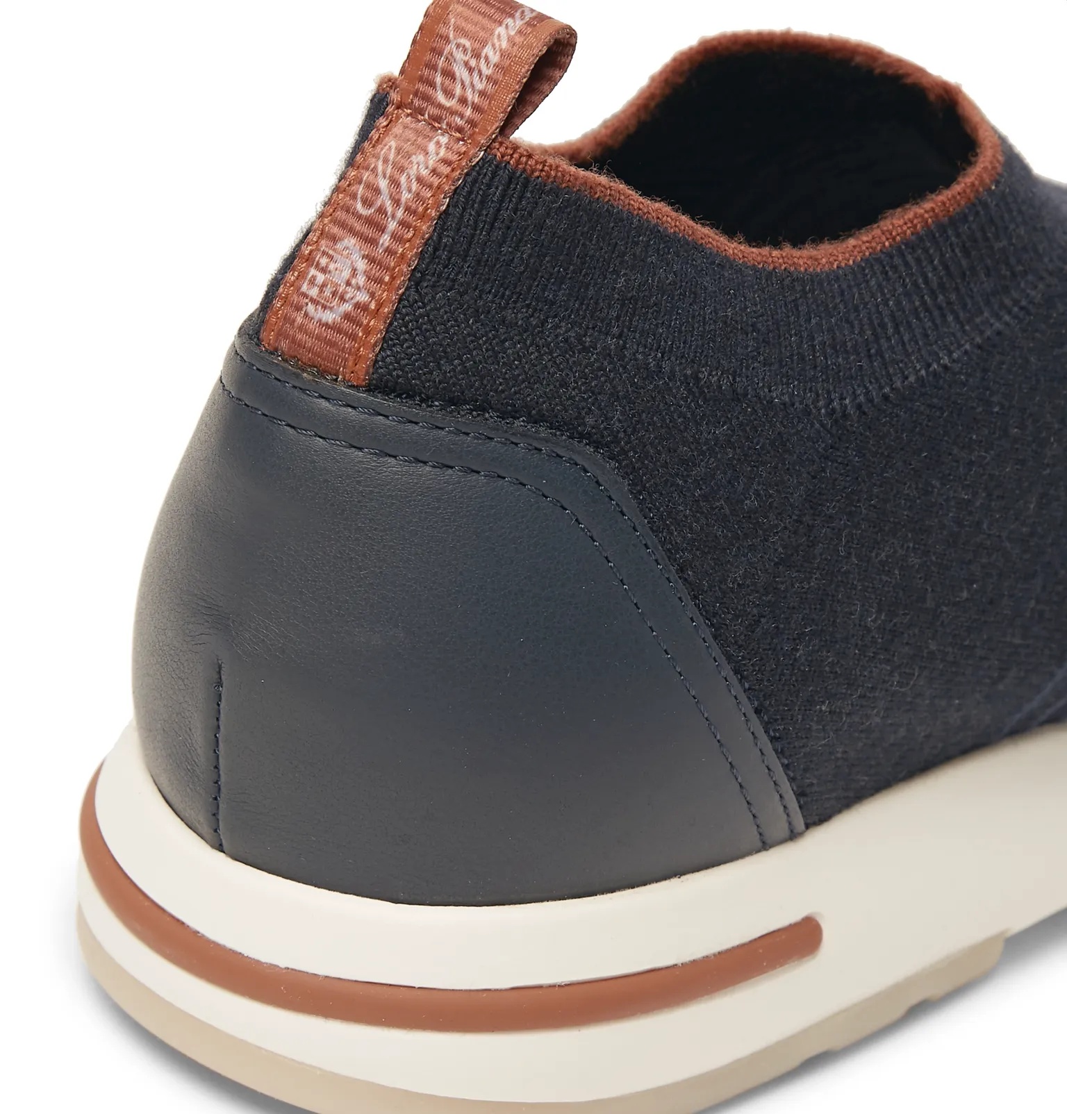 360 Flexy Walk Leather-Trimmed Knitted Wish Wool Slip-On Sneakers - 7