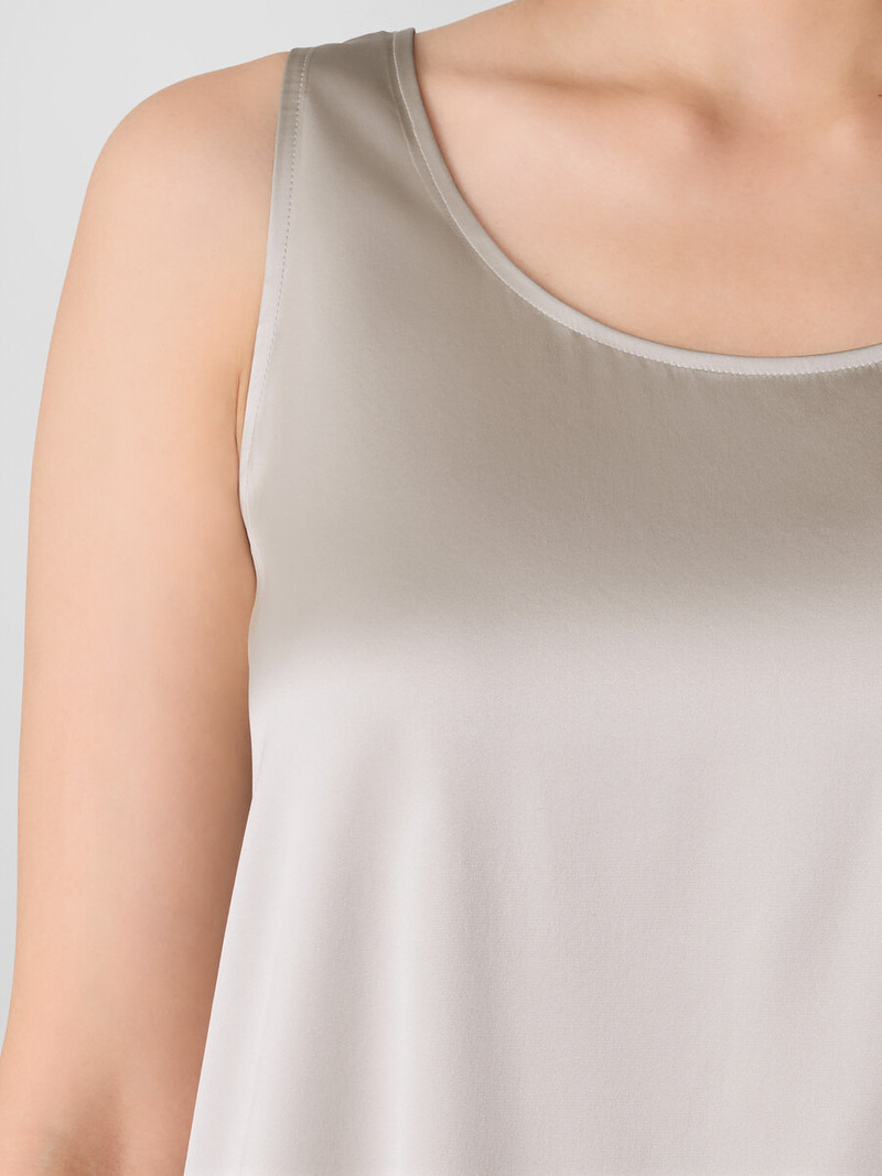 Stretch Silk Charmeuse Scoop Neck Tank 6