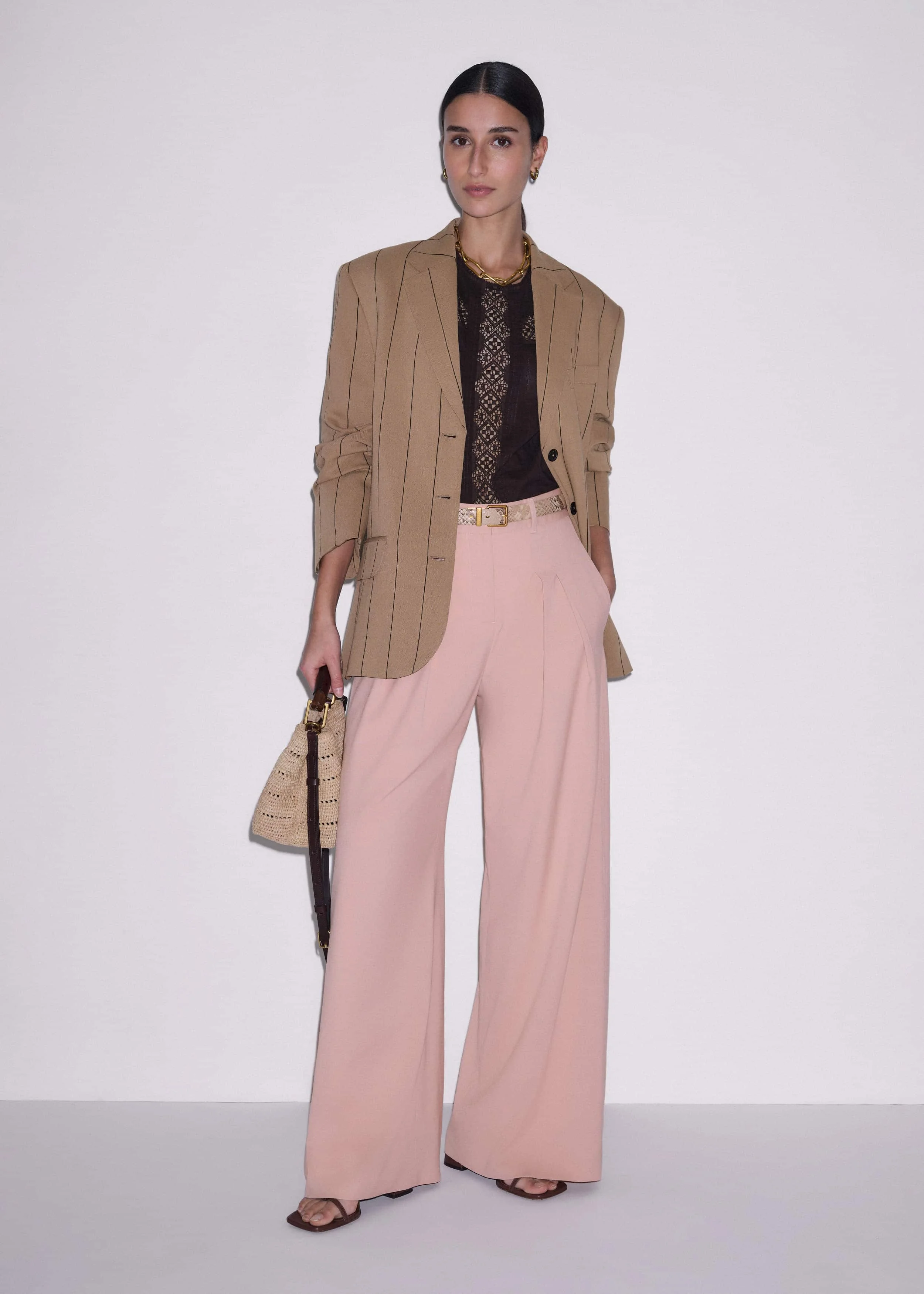 Pleat Wide-Leg Pant - 1
